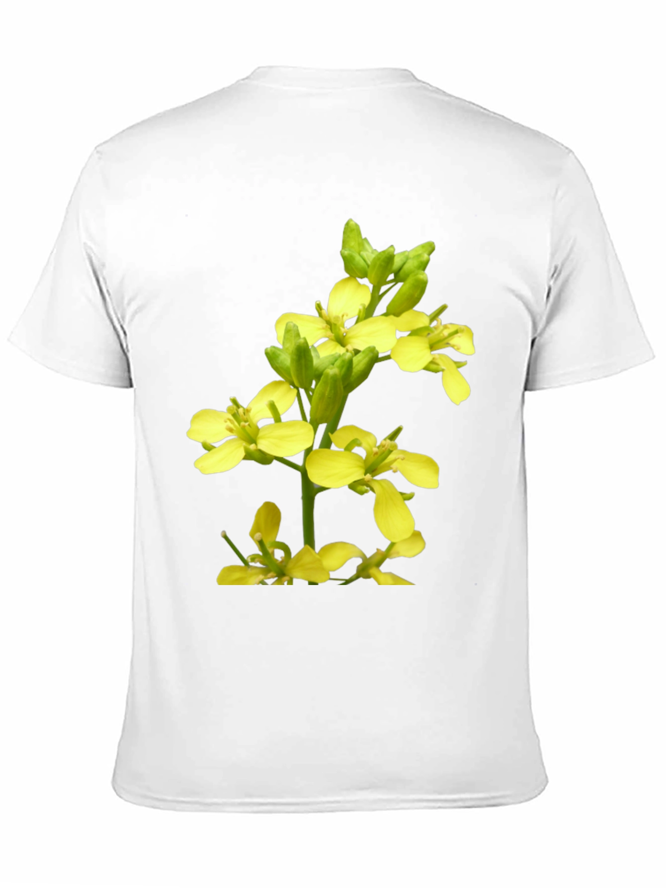 Floral Print T-Shirt - Mustard Flower Graphic Tee