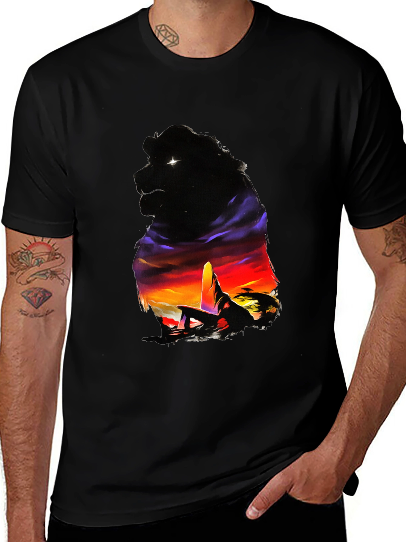 Lion King Sunset T-Shirt - Pride Lands Design