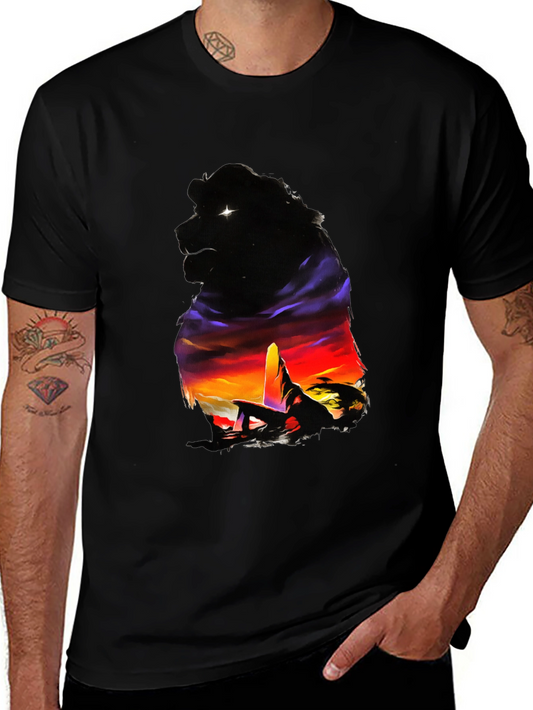 Lion King Sunset T-Shirt - Pride Lands Design