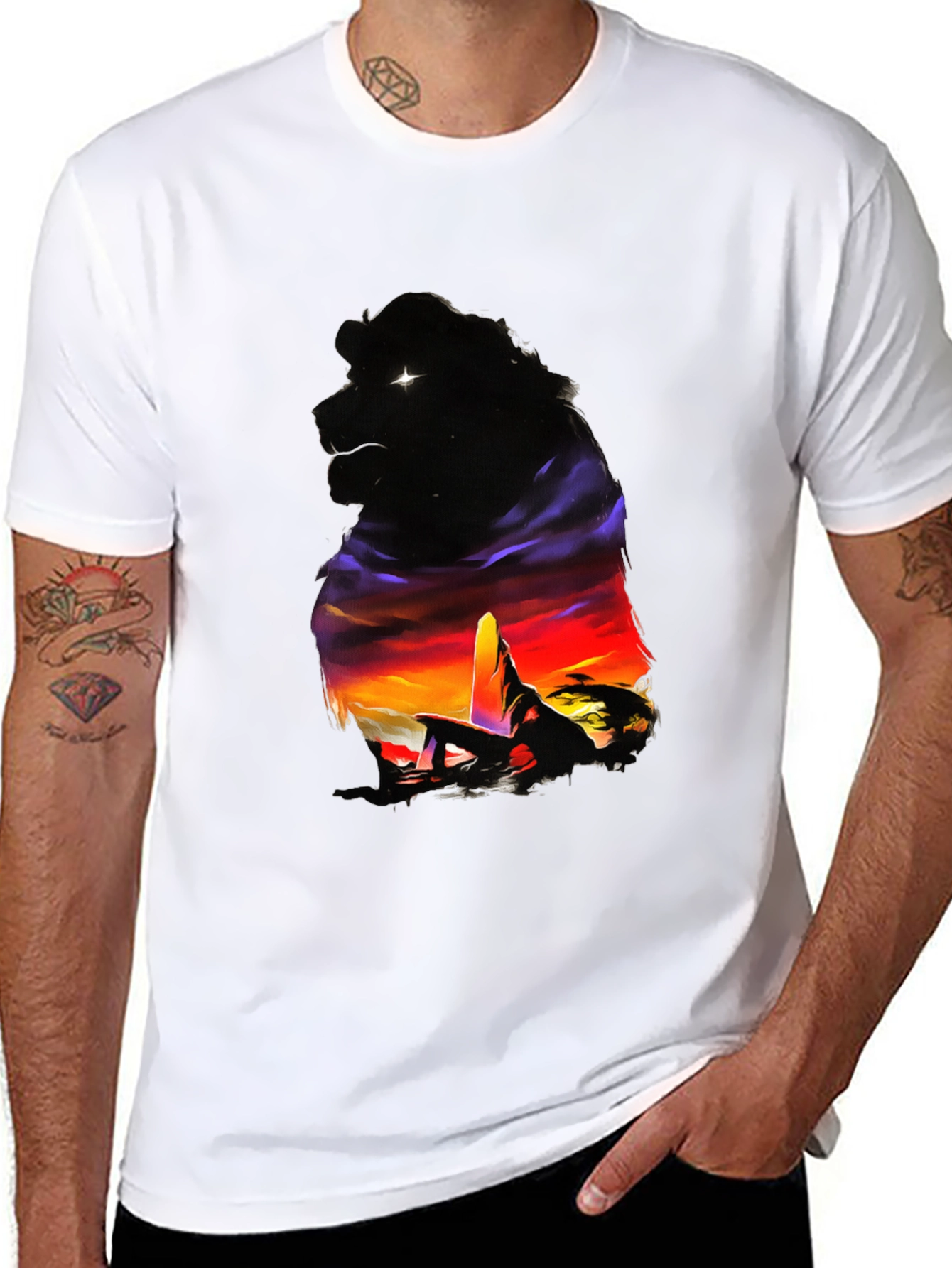Lion King Sunset T-Shirt - Pride Lands Design