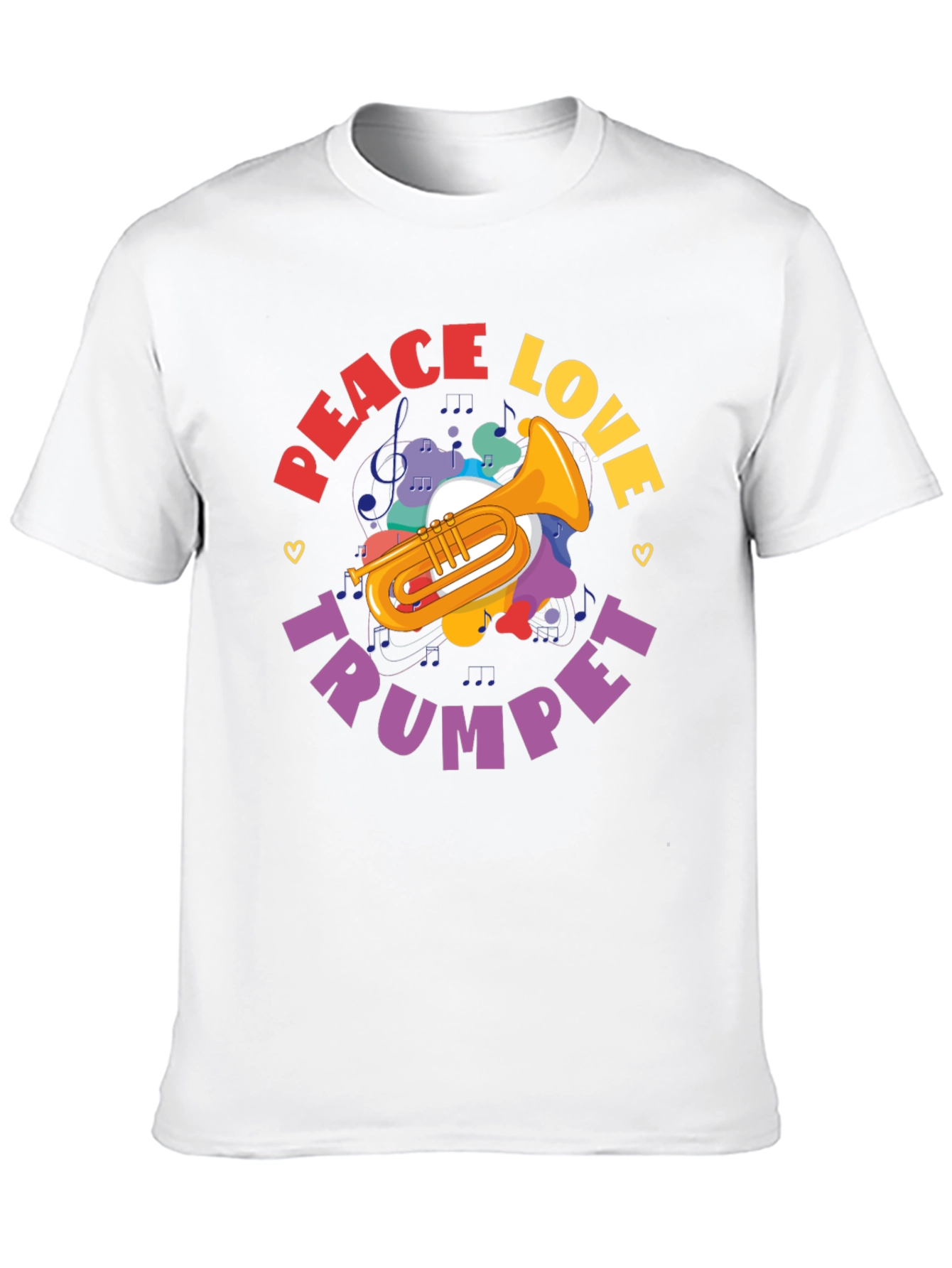 Peace Love Trumpet Graphic T-Shirt