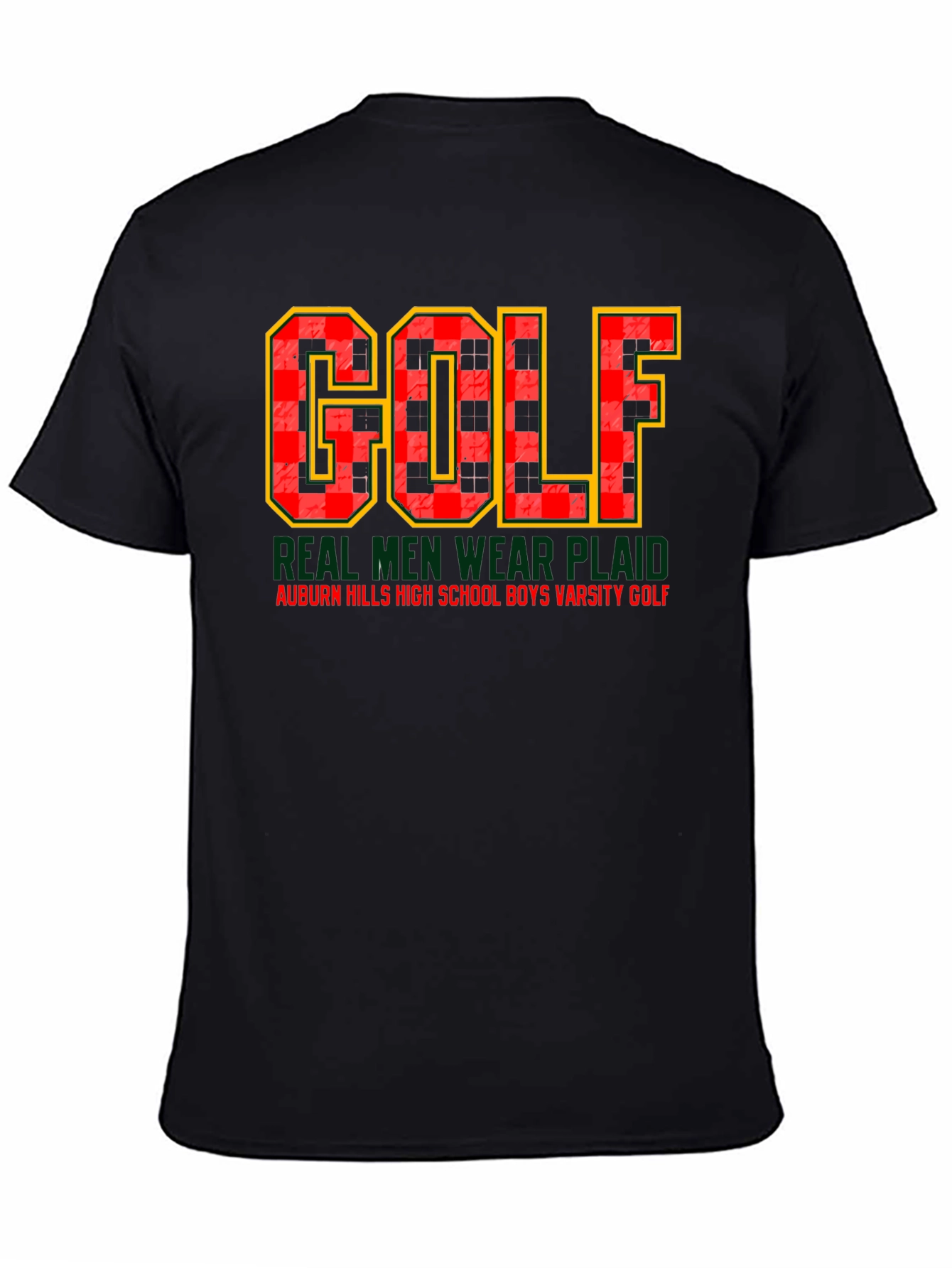 Plaid Golf Varsity T-Shirt - Real Men Wear Plaid
