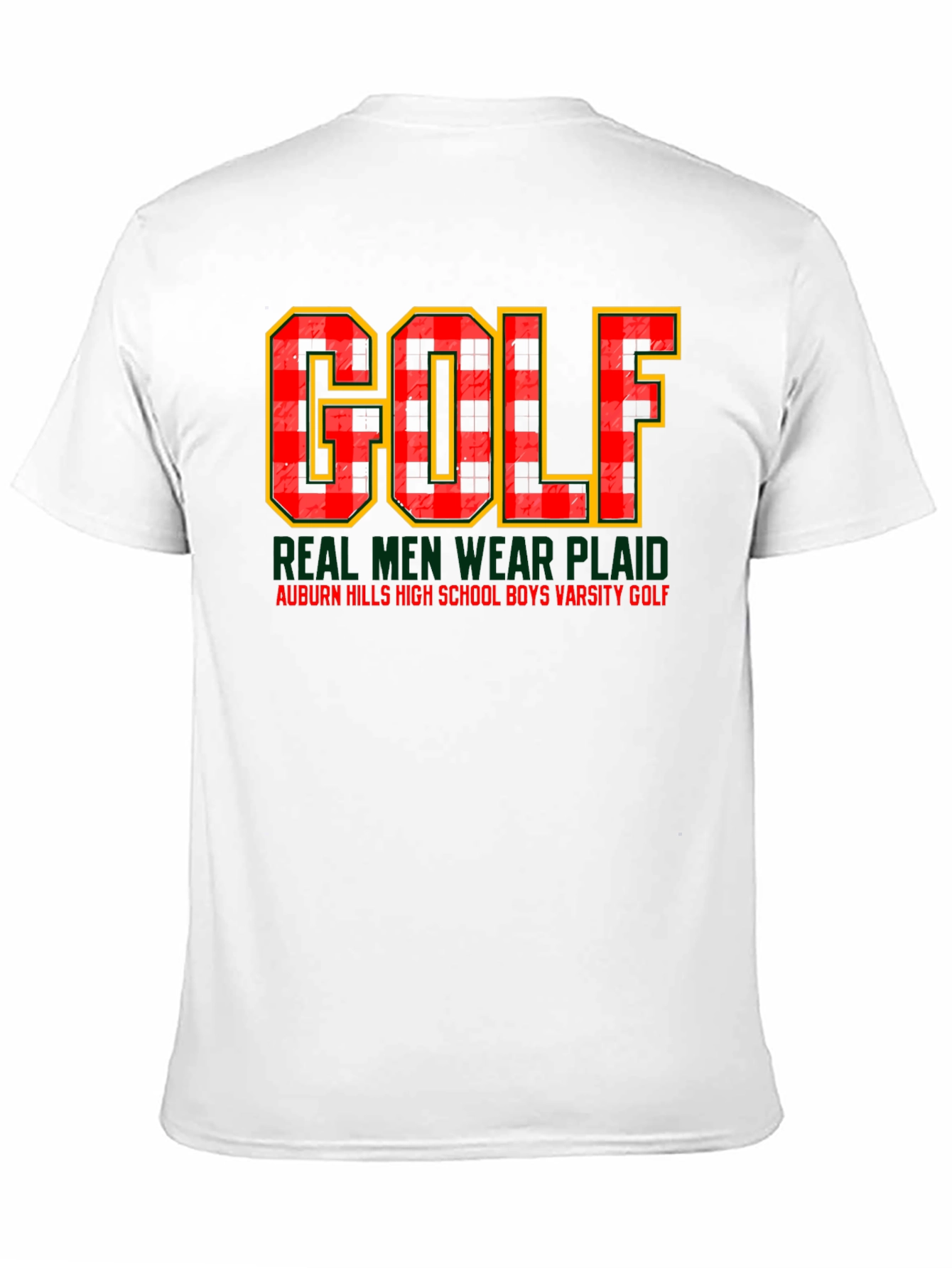 Plaid Golf Varsity T-Shirt - Real Men Wear Plaid