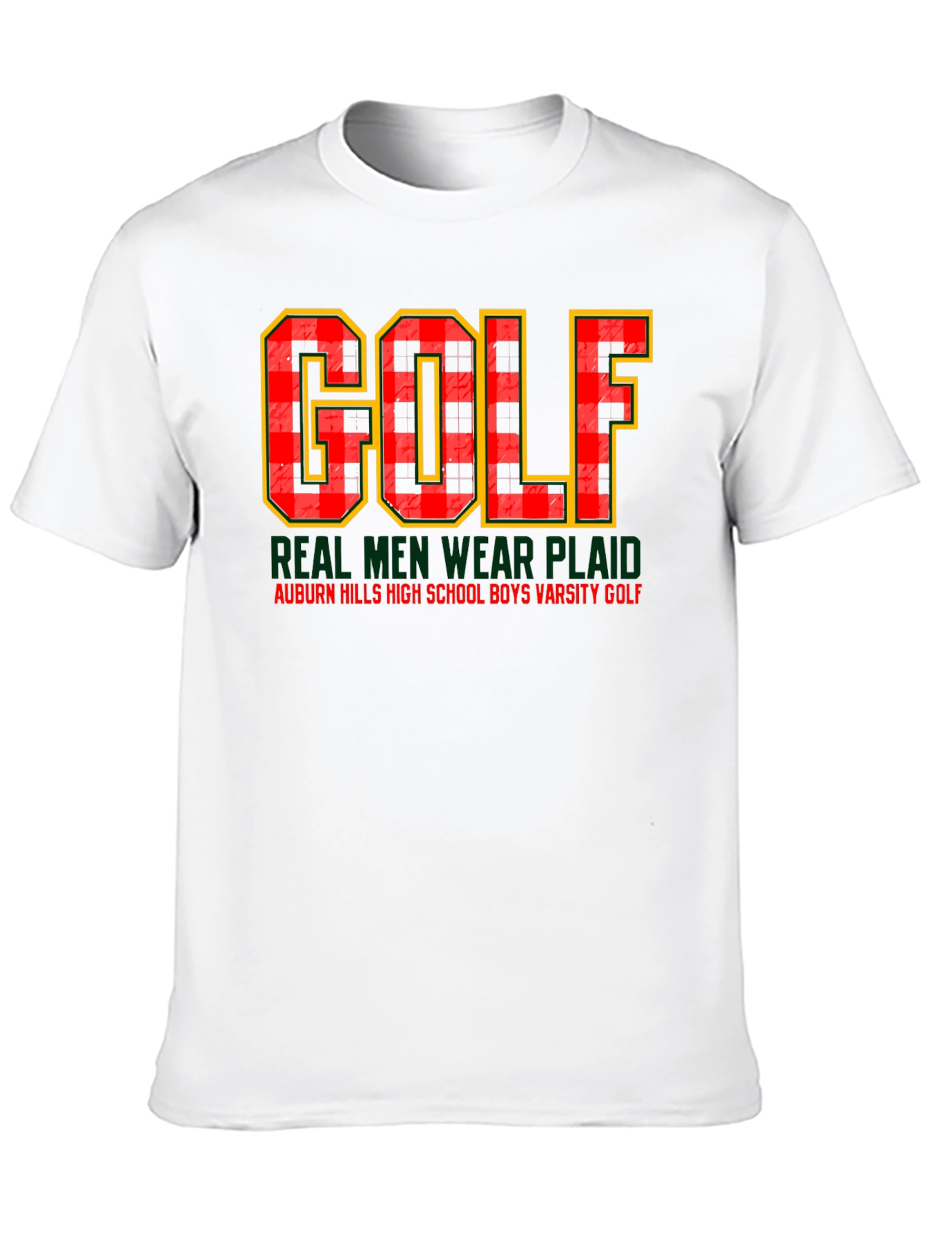 Plaid Golf Varsity T-Shirt - Real Men Wear Plaid