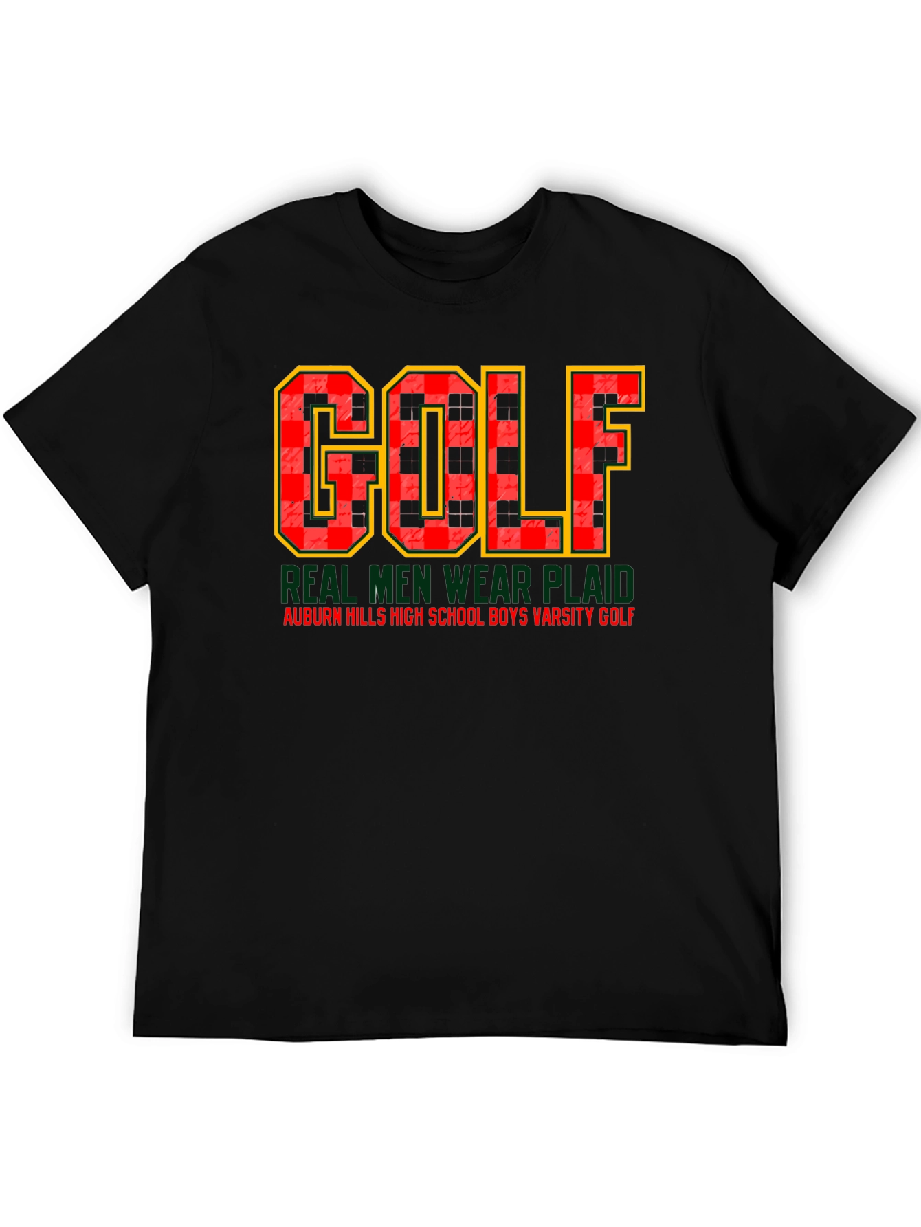 Plaid Golf Varsity T-Shirt - Real Men Wear Plaid