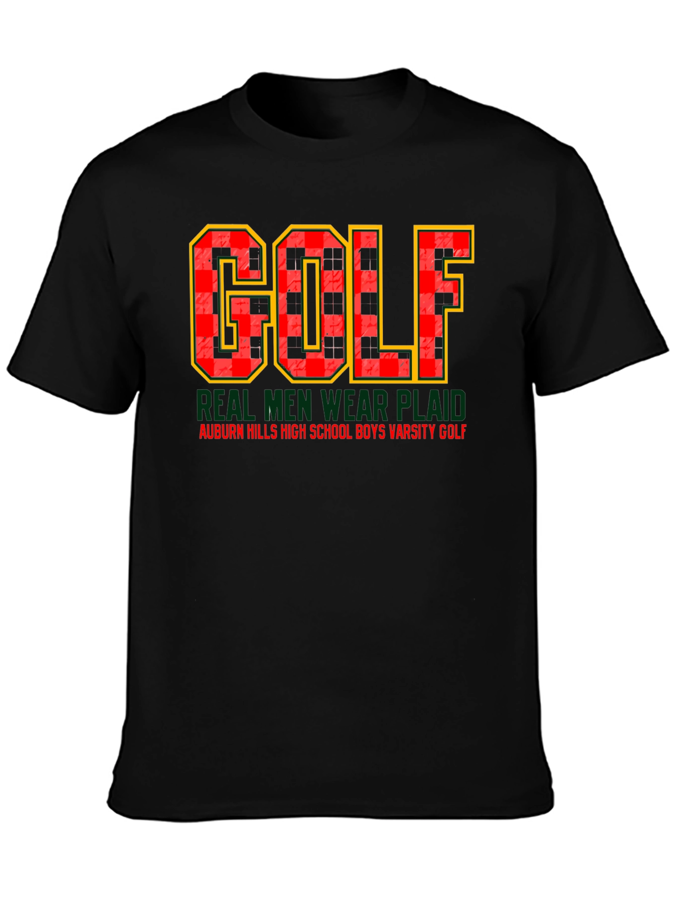 Plaid Golf Varsity T-Shirt - Real Men Wear Plaid