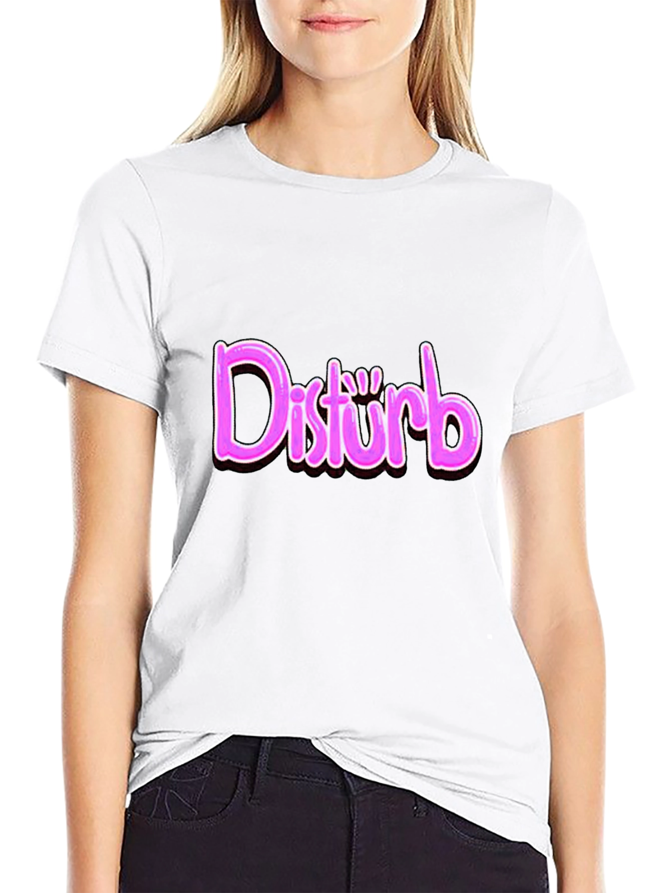 Disturb Graphic Print T-Shirt - Trendy Casual Wear