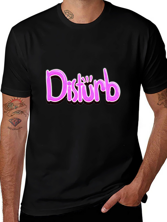 Disturb Graphic Print T-Shirt - Trendy Casual Wear