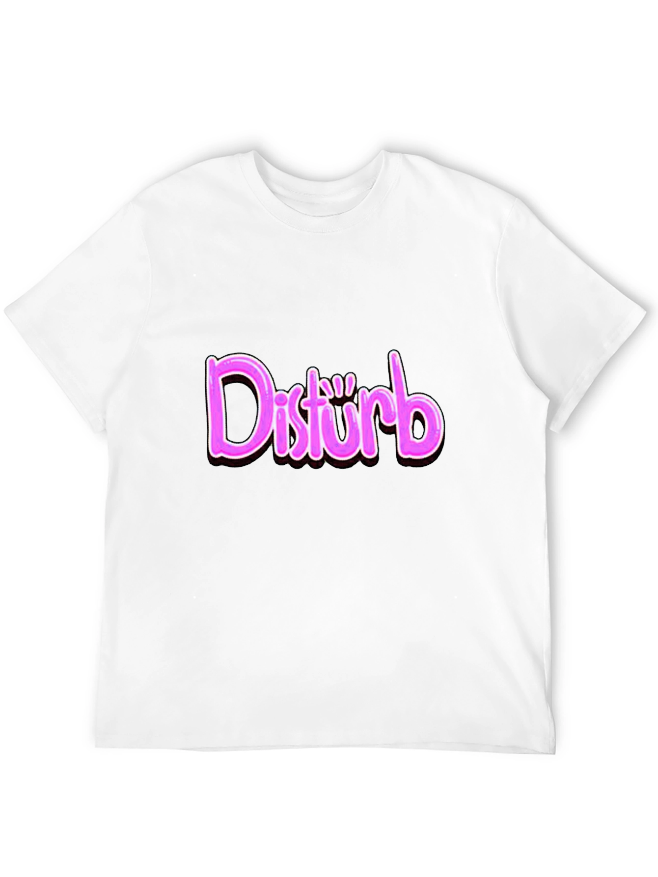 Disturb Graphic Print T-Shirt - Trendy Casual Wear