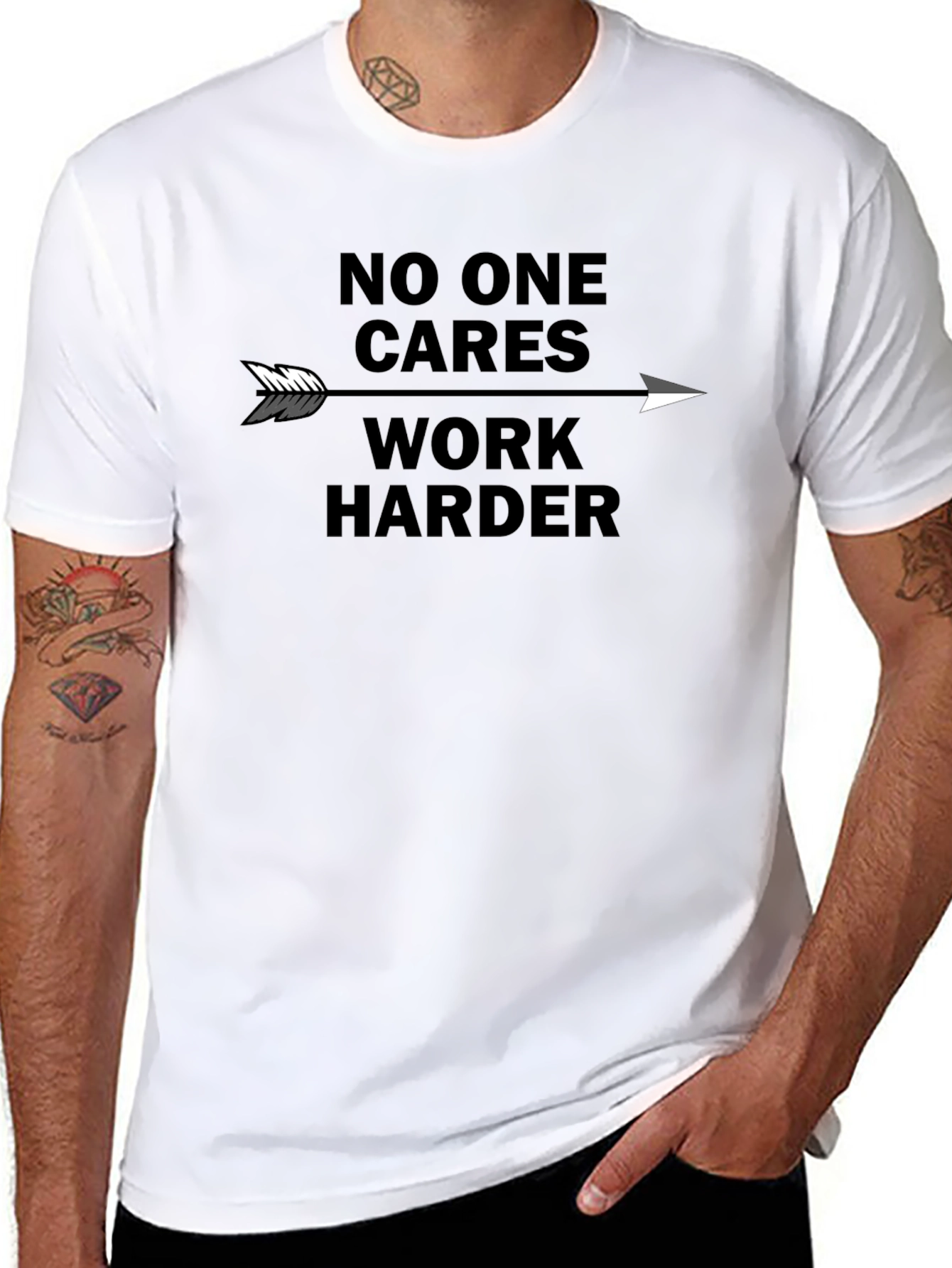 Motivational No One Cares Work Harder Graphic Tee