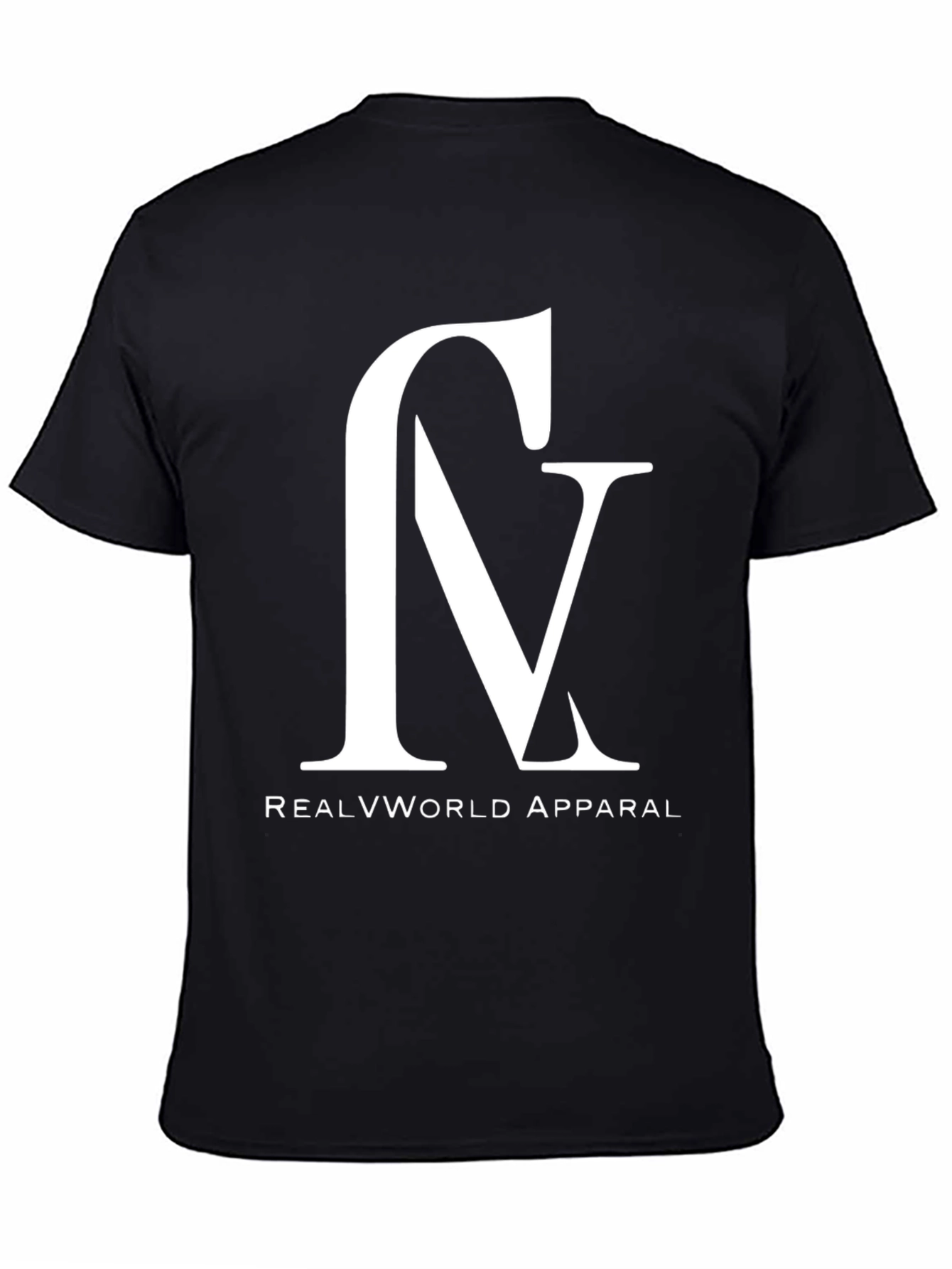 Real V World Apparel Black Graphic Tee