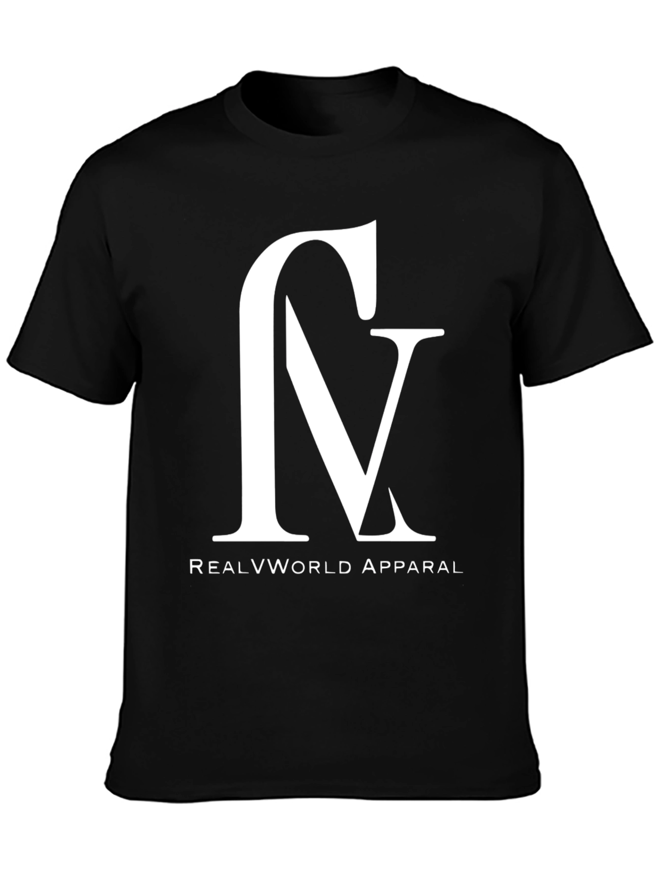 Real V World Apparel Black Graphic Tee