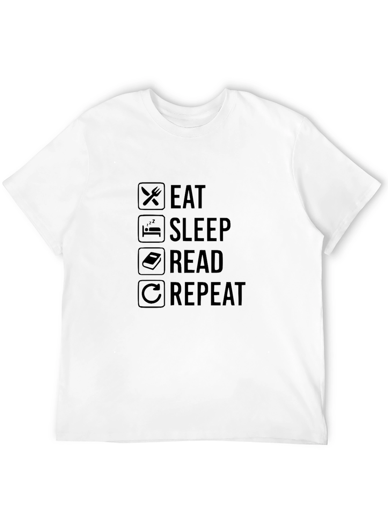 Eat Sleep Read Repeat Graphic Tee