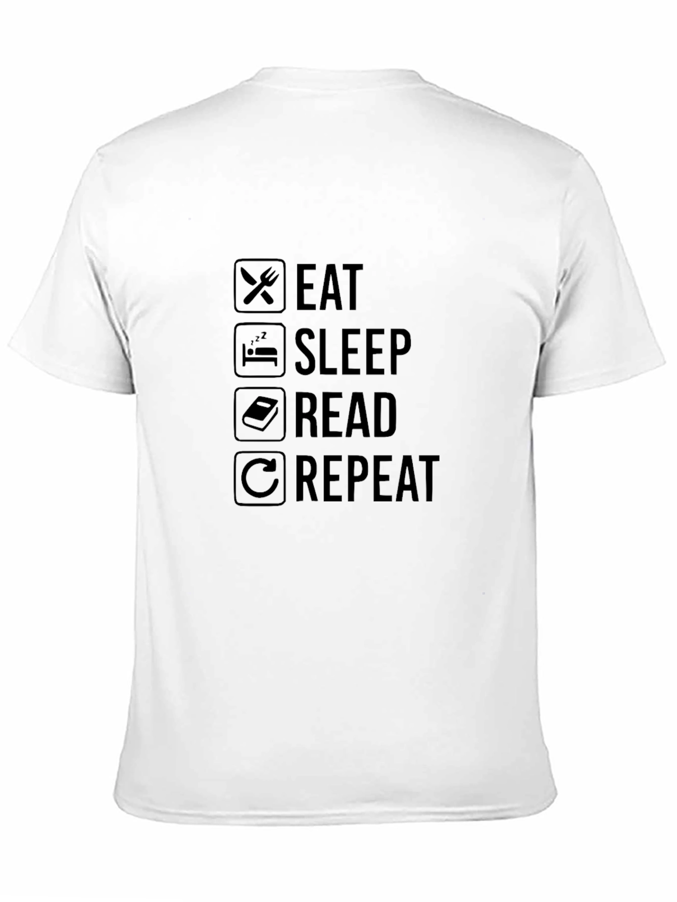 Eat Sleep Read Repeat Graphic Tee