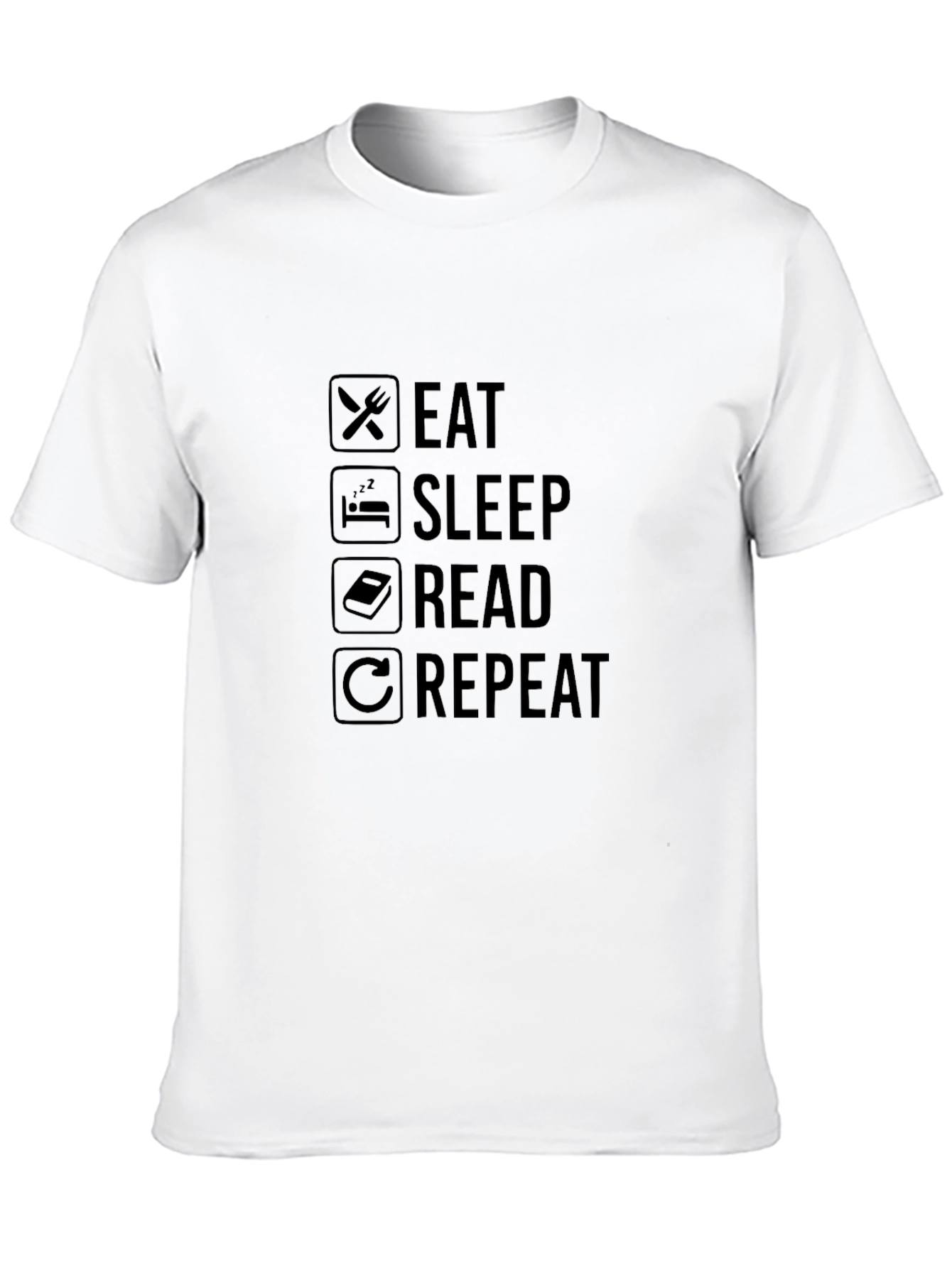 Eat Sleep Read Repeat Graphic Tee
