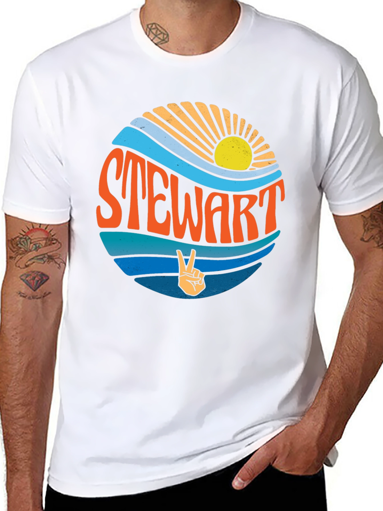 Stewart Retro T-Shirt - Groovy 70s Style