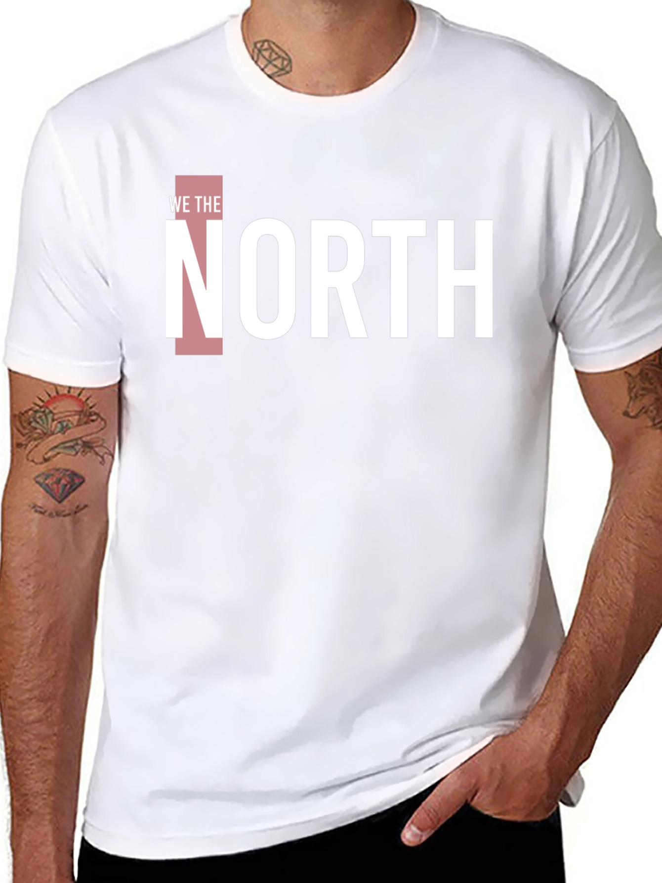 We The North T-Shirt - Black Cotton Blend