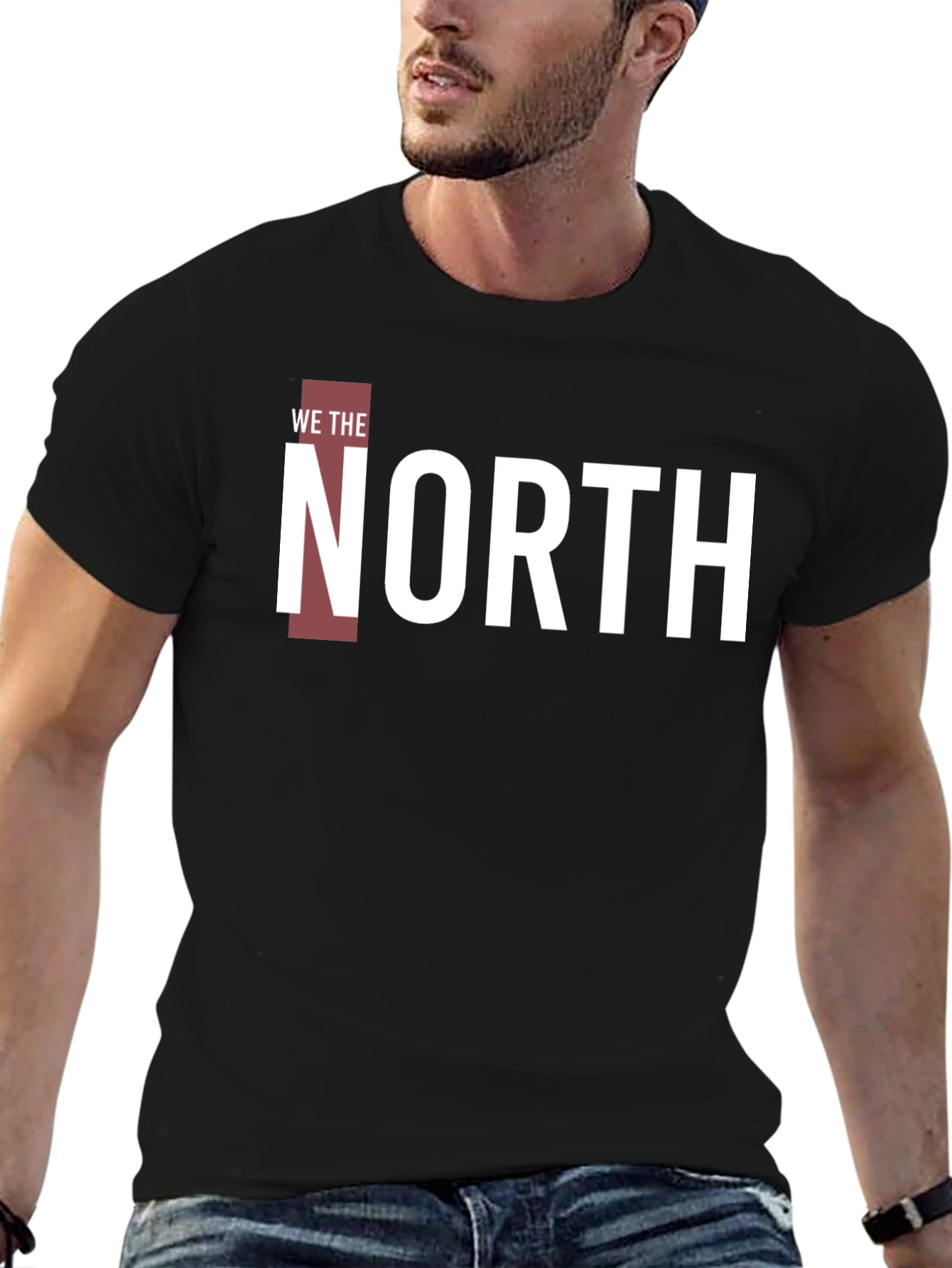 We The North T-Shirt - Black Cotton Blend