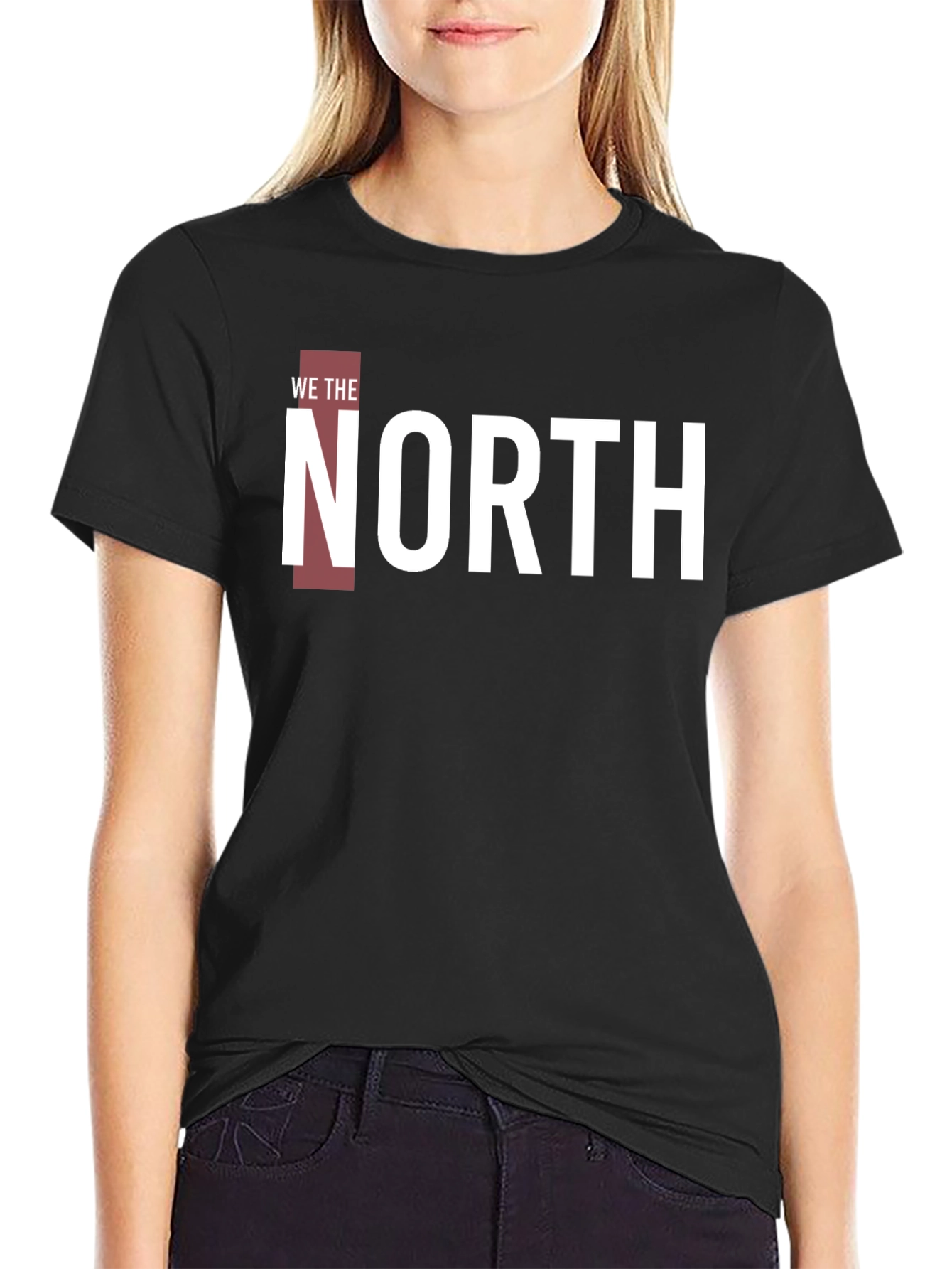 We The North T-Shirt - Black Cotton Blend