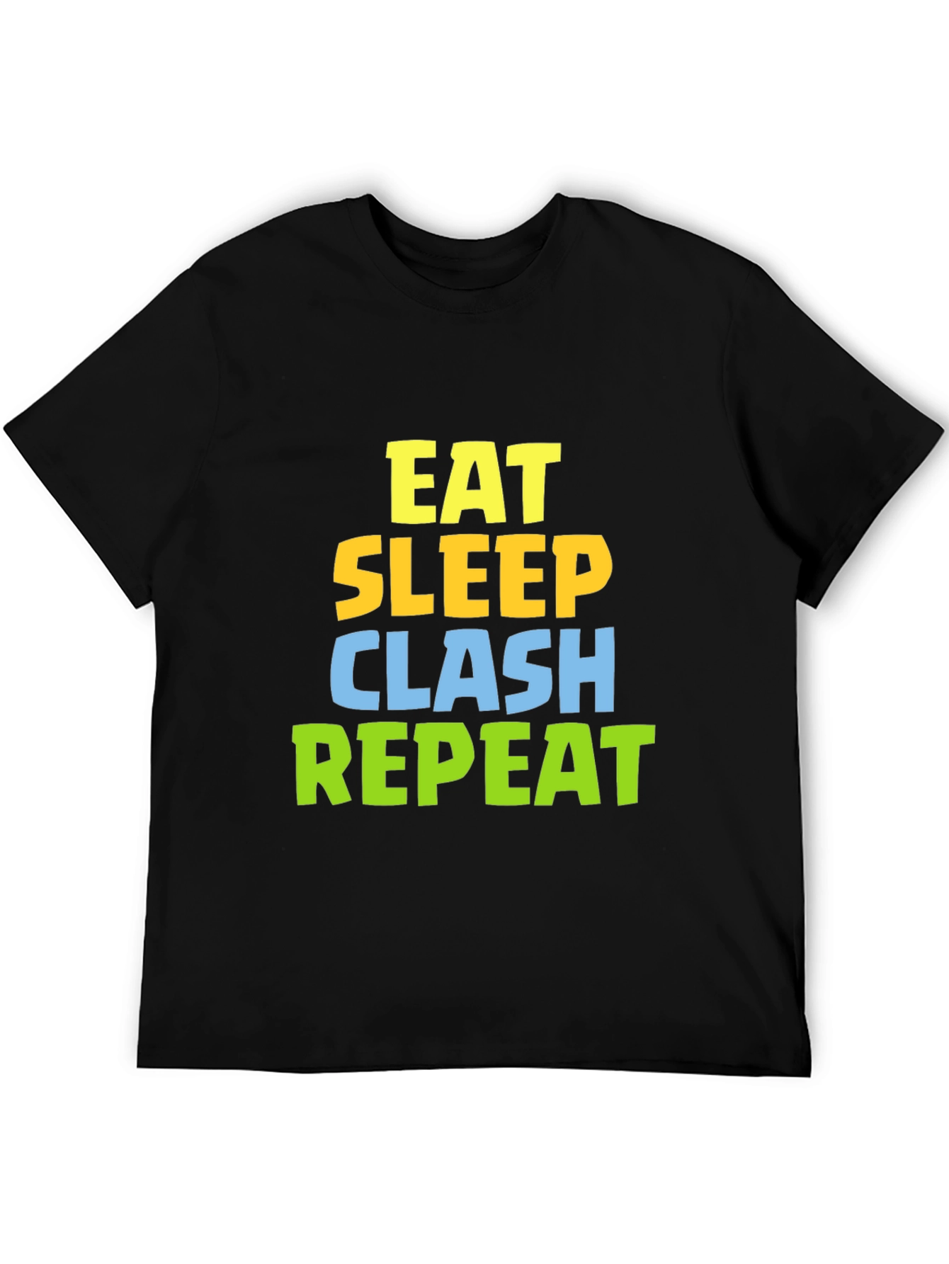 Eat Sleep Clash Repeat Black T-Shirt