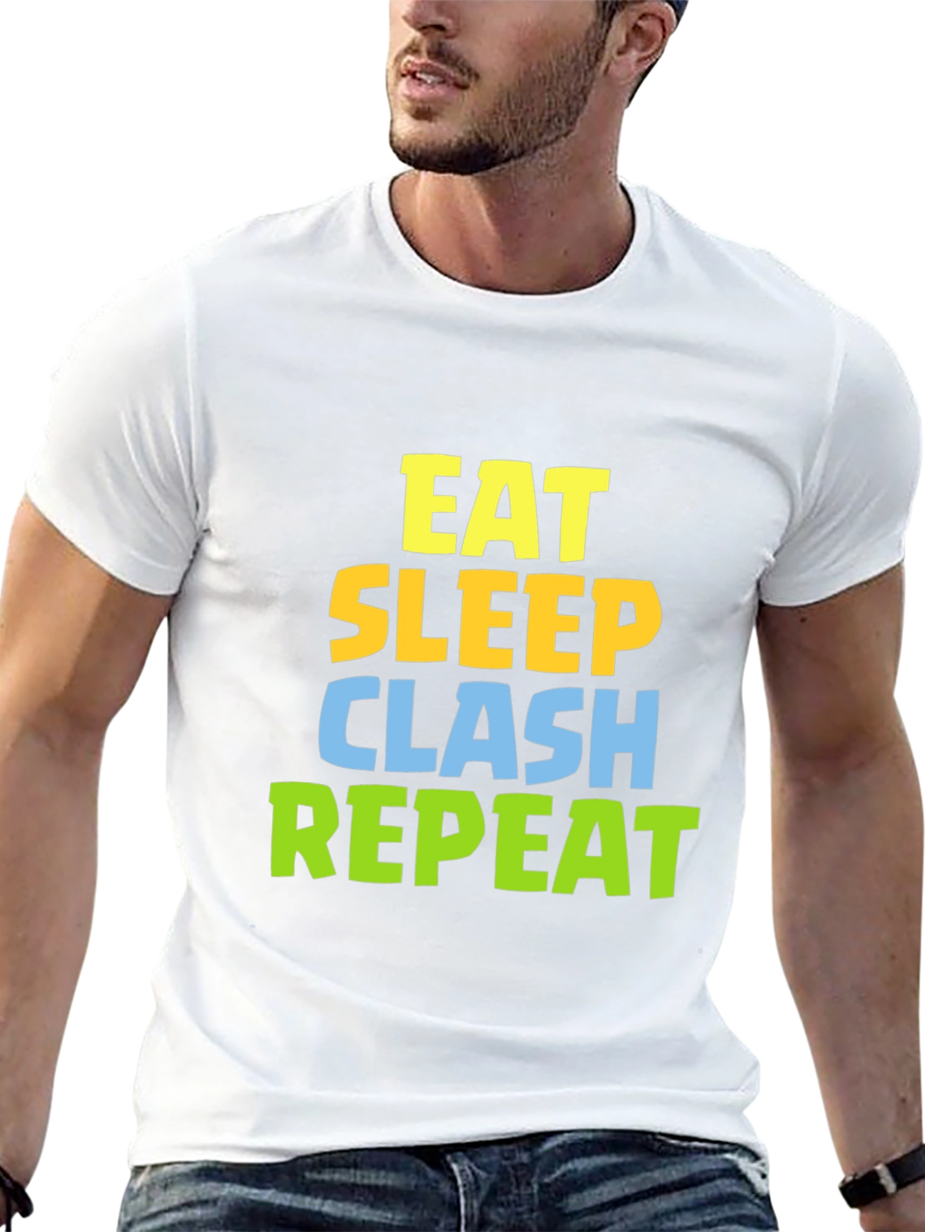 Eat Sleep Clash Repeat Black T-Shirt