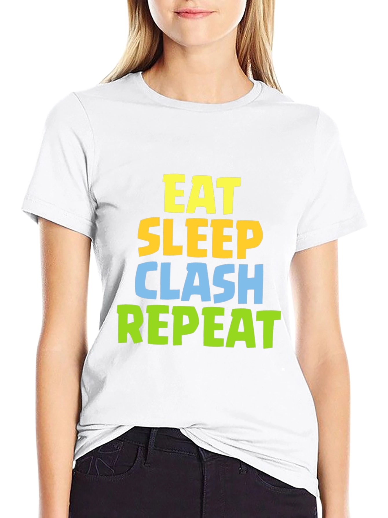 Eat Sleep Clash Repeat Black T-Shirt