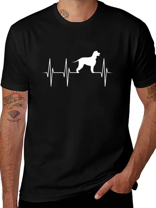 Dog Heartbeat T-Shirt - Black