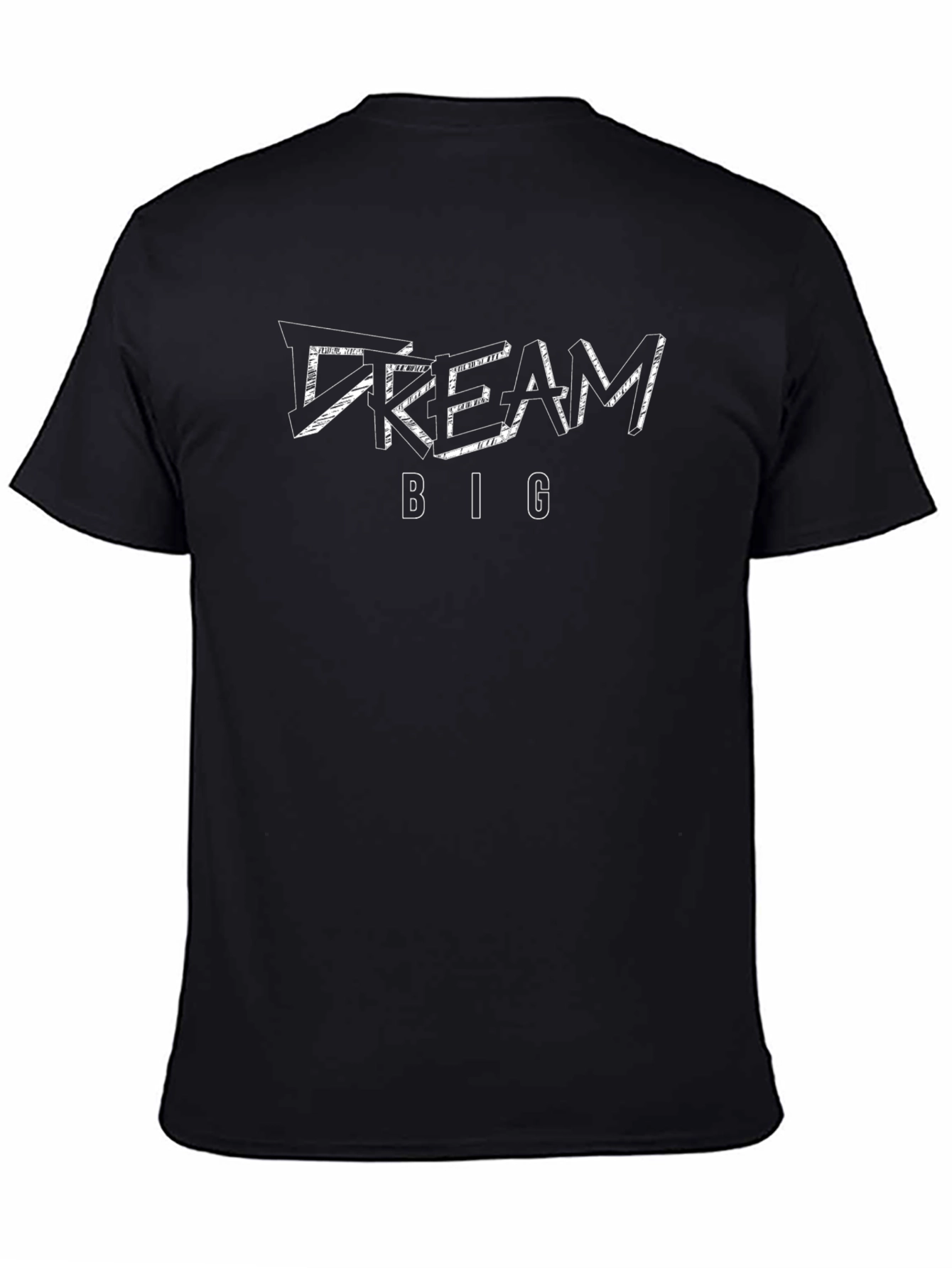 Dream Big Black Graphic Tee - Inspiring Design