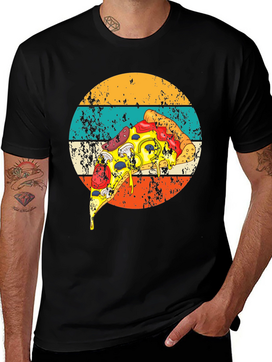 Retro Pizza Graphic Tee - Foodie Fashion
