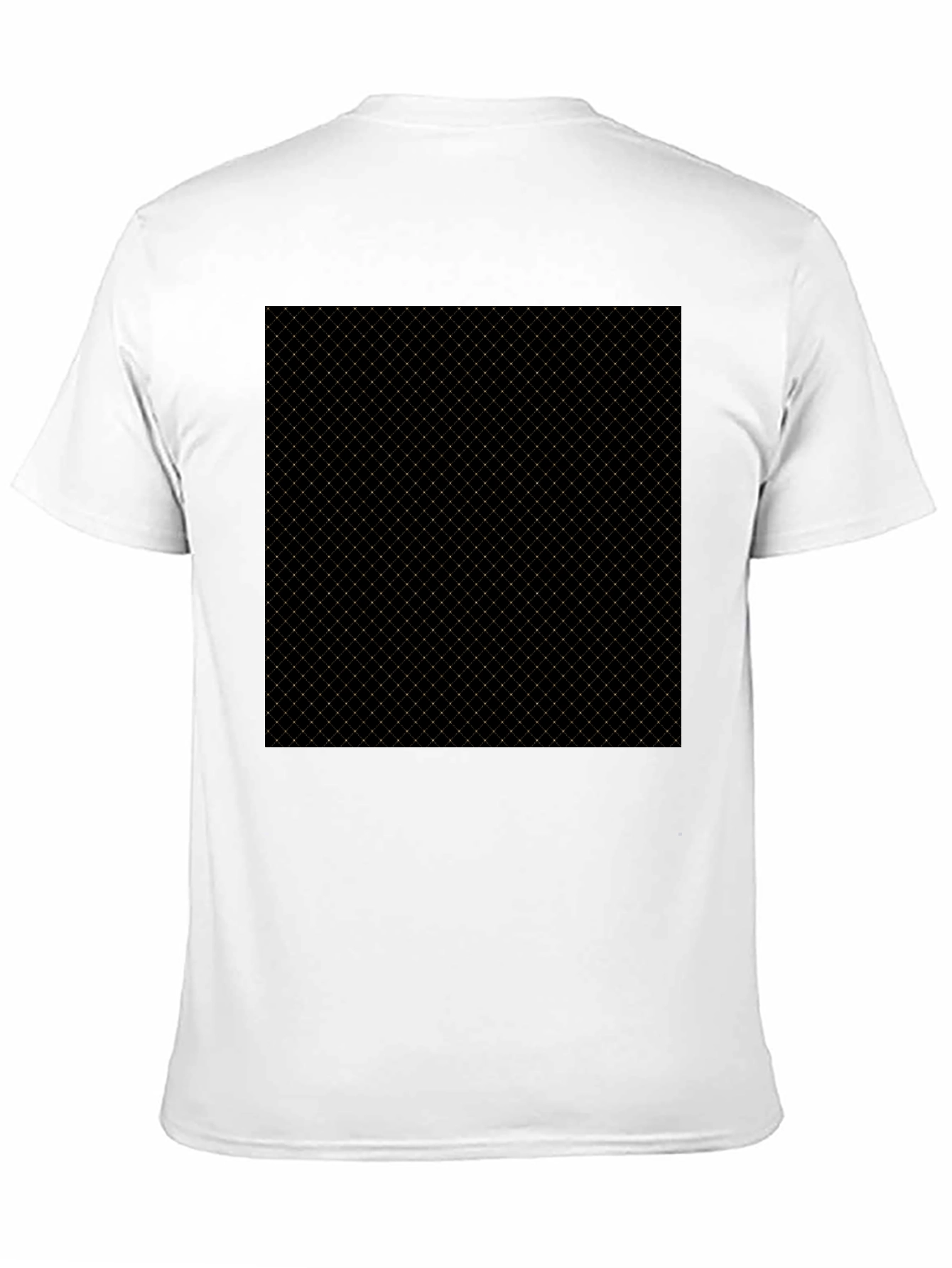 Modern Black Tee - Geometric Grid Pattern