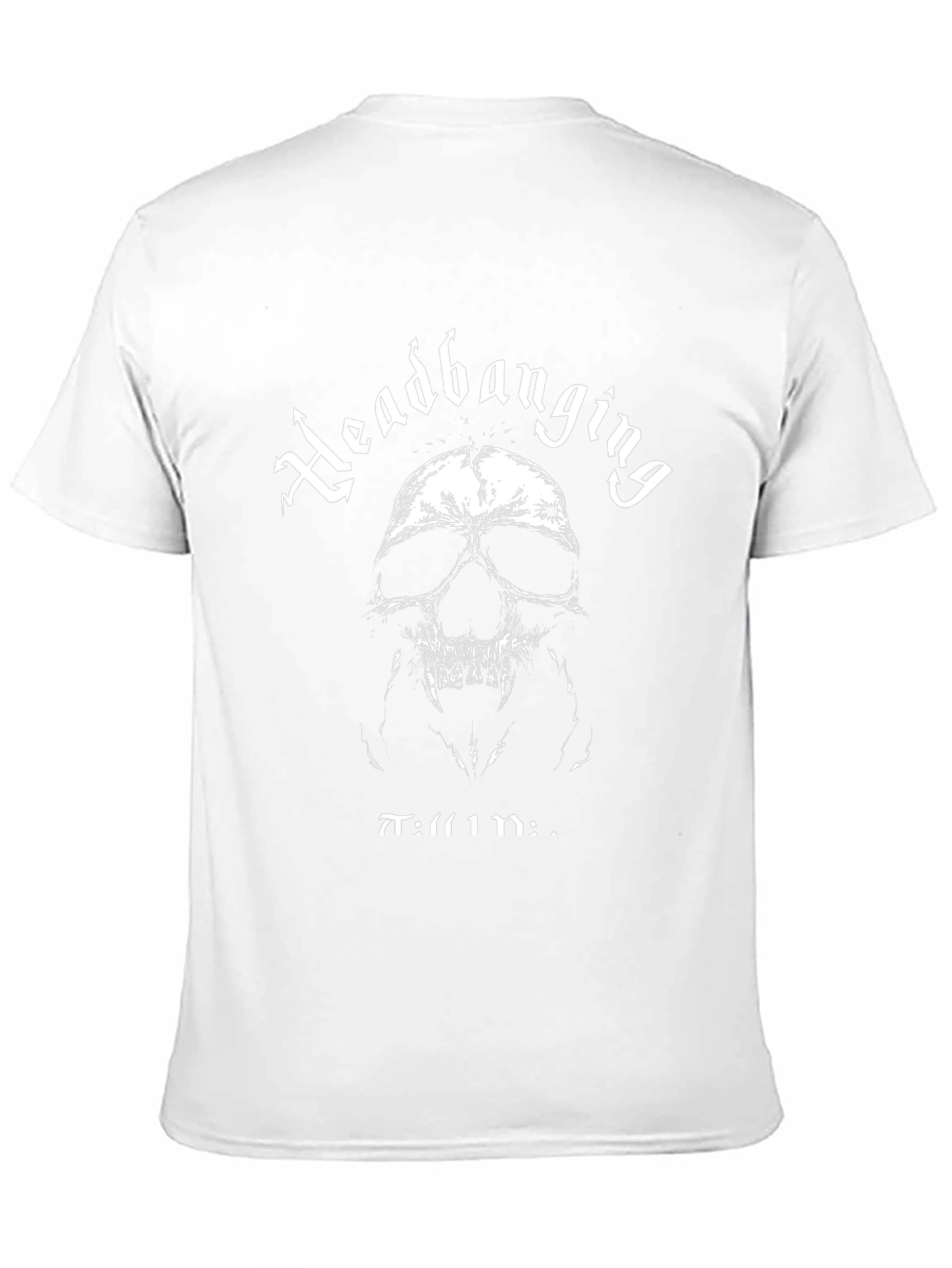 Headbanging T-Shirt Skull Graphic Black Tee