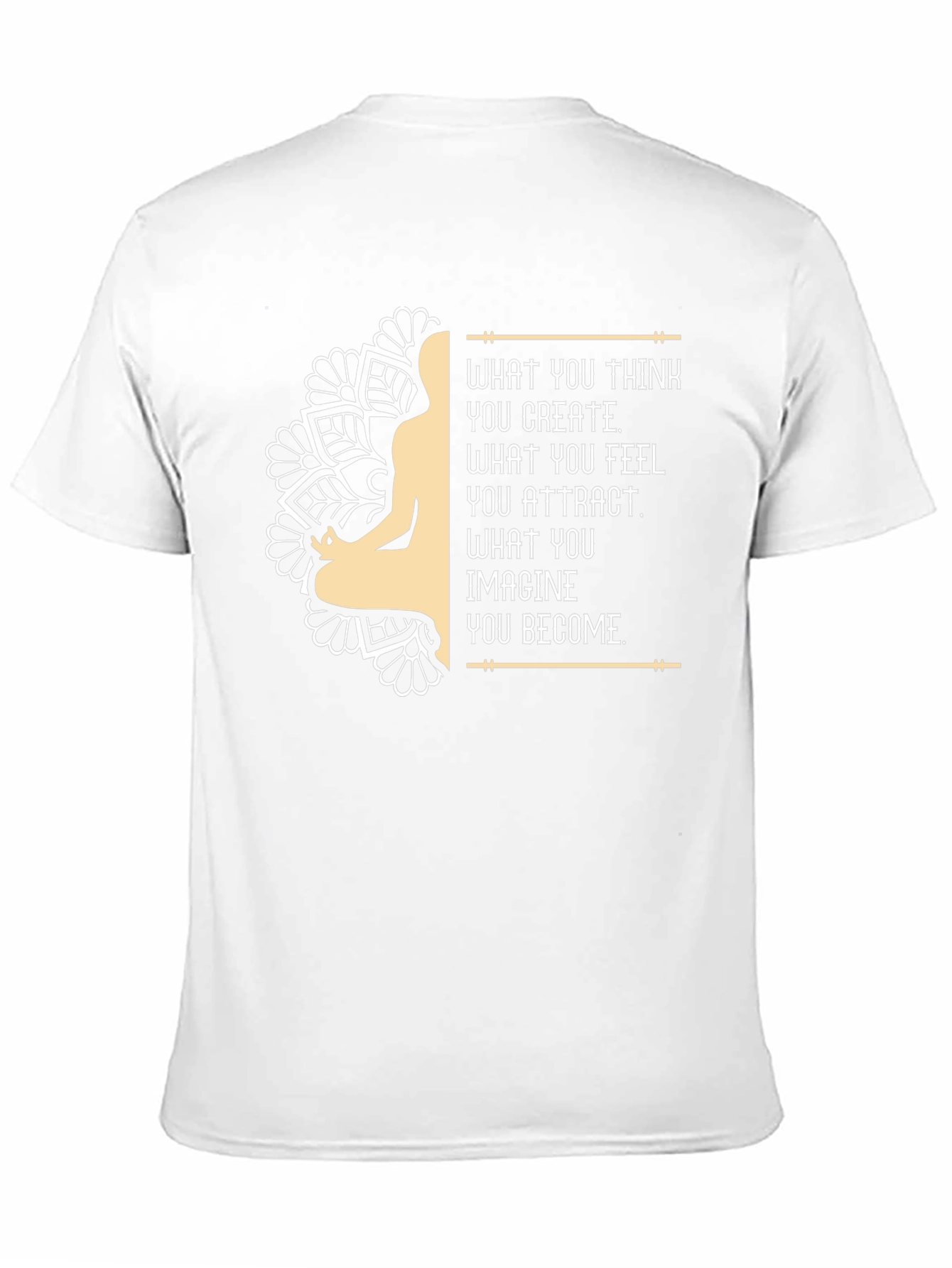 Inspirational Mandala T-Shirt - Think Feel Imagine