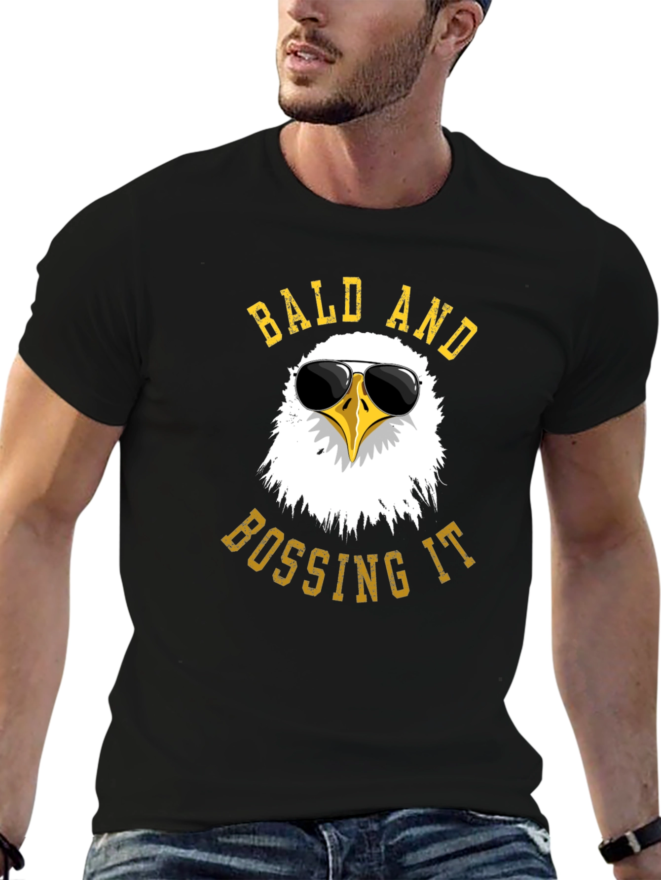 Bald and Bossing It Eagle Graphic Tee