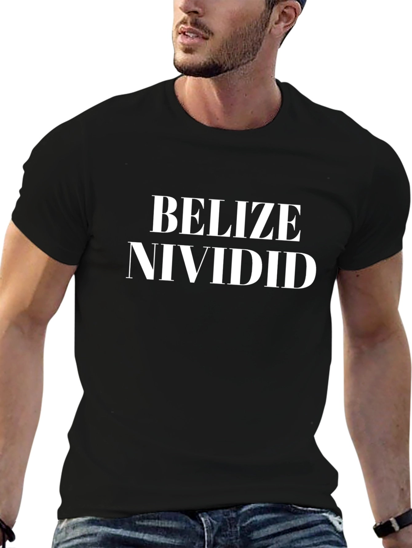 Belize Nividid Graphic Tee - Stylish Black T-Shirt