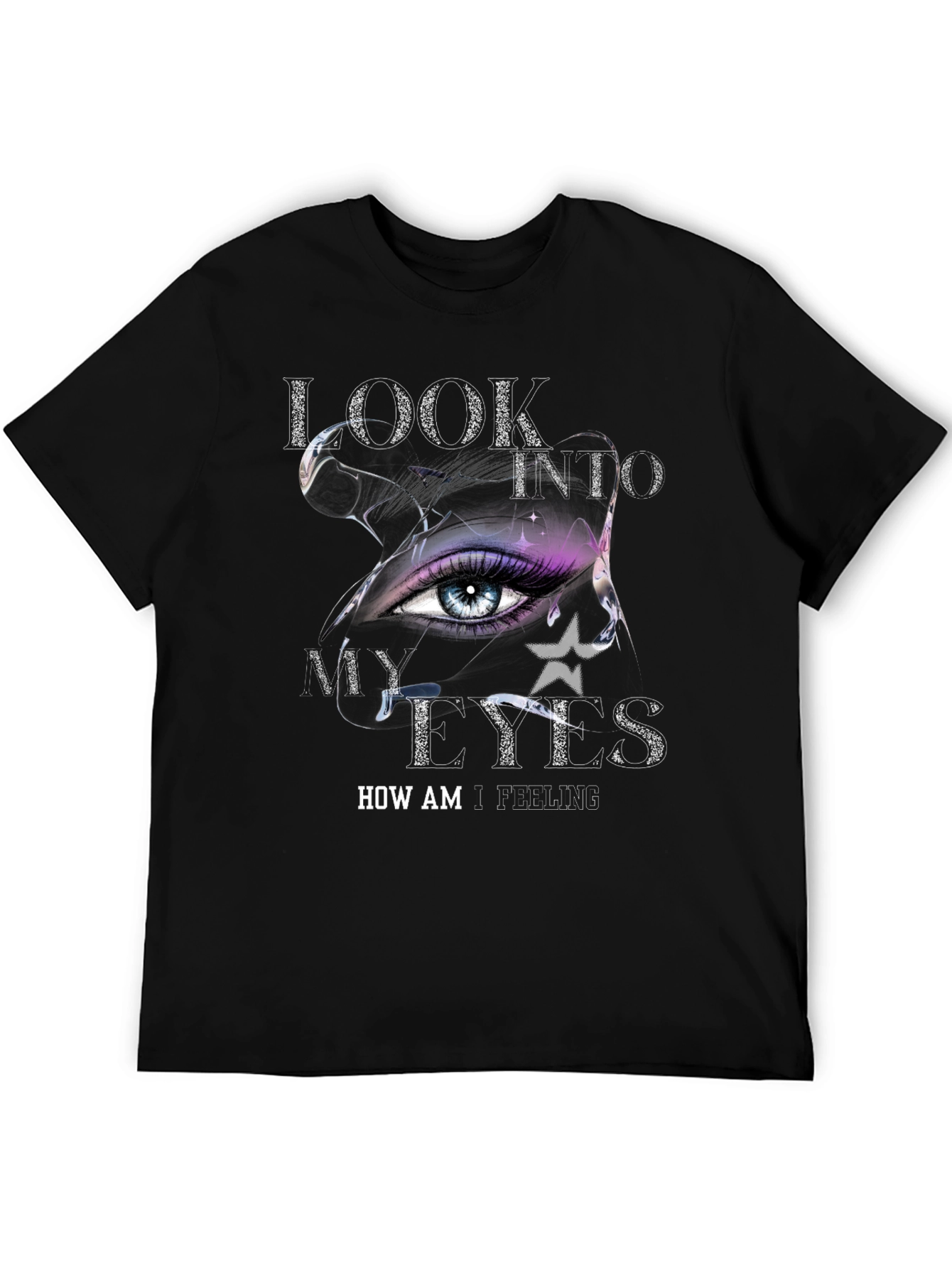Look Into My Eyes Graphic Tee - Trendy T-Shirt