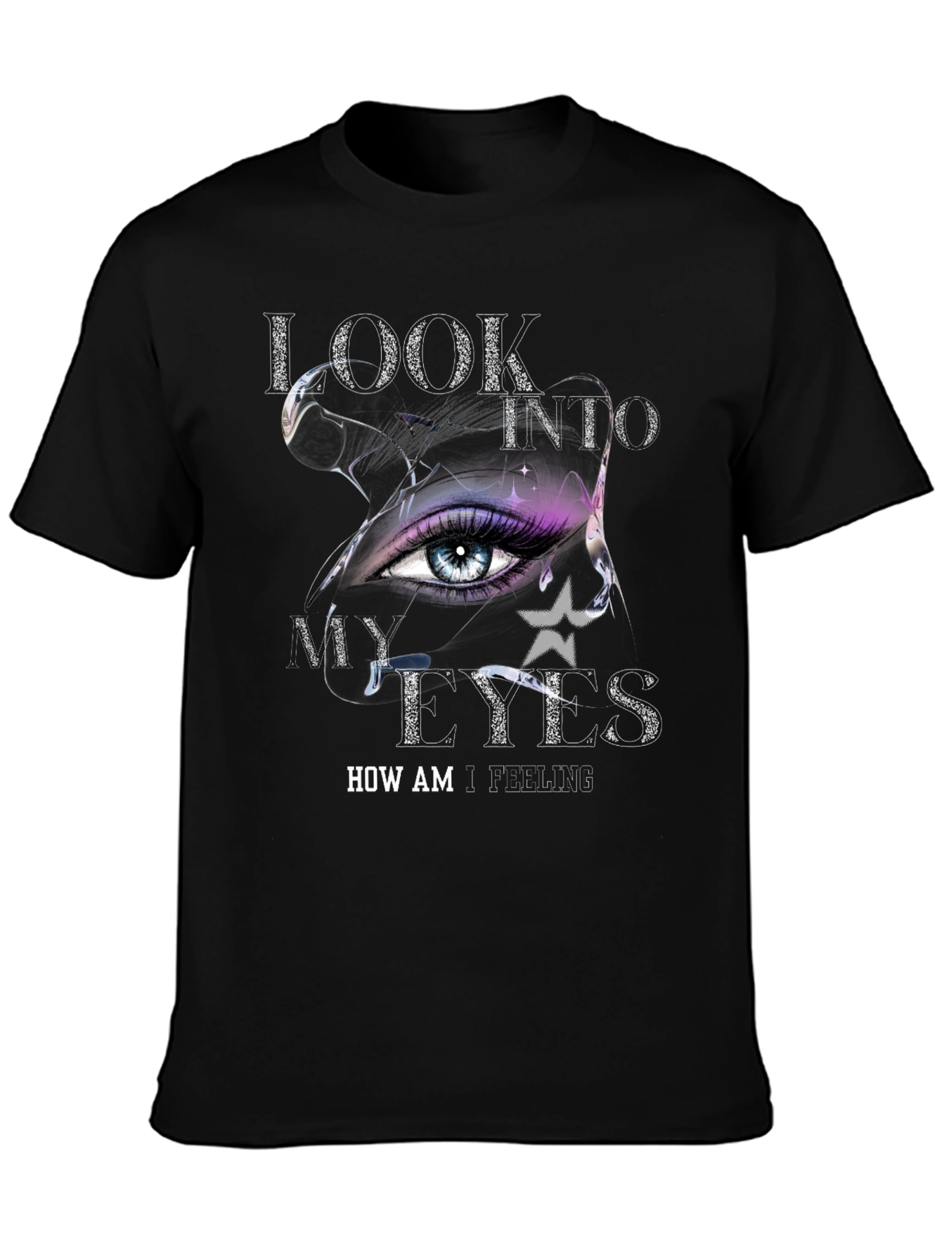 Look Into My Eyes Graphic Tee - Trendy T-Shirt