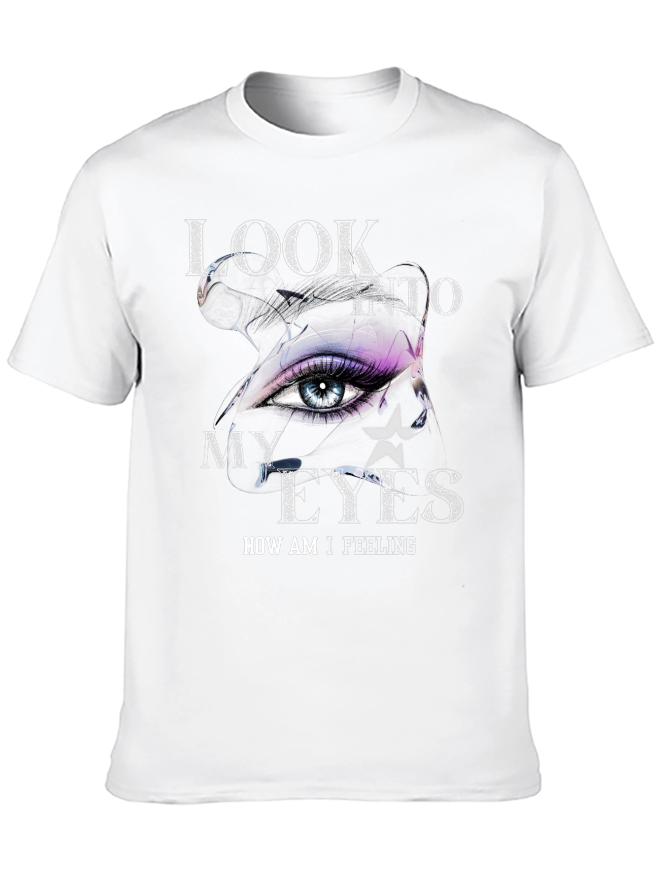 Look Into My Eyes Graphic Tee - Trendy T-Shirt