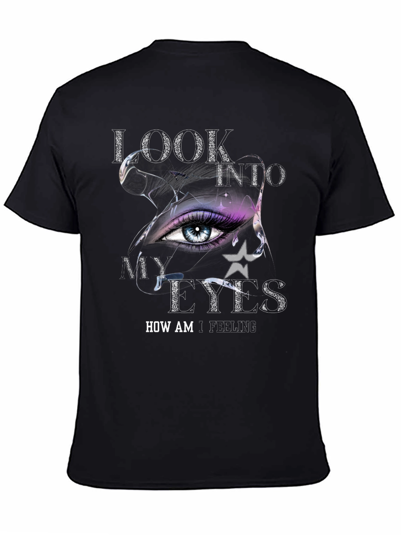 Look Into My Eyes Graphic Tee - Trendy T-Shirt