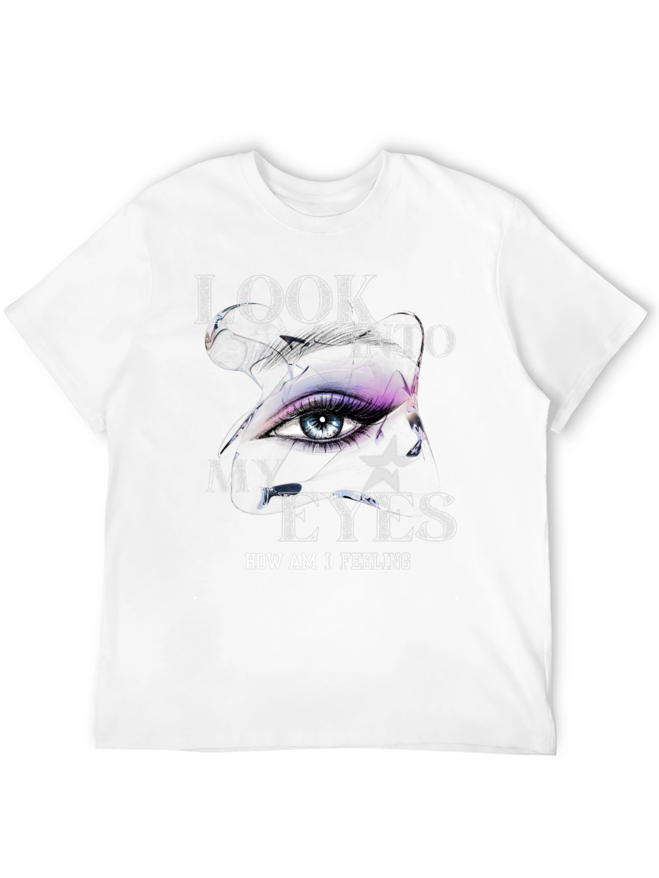 Look Into My Eyes Graphic Tee - Trendy T-Shirt