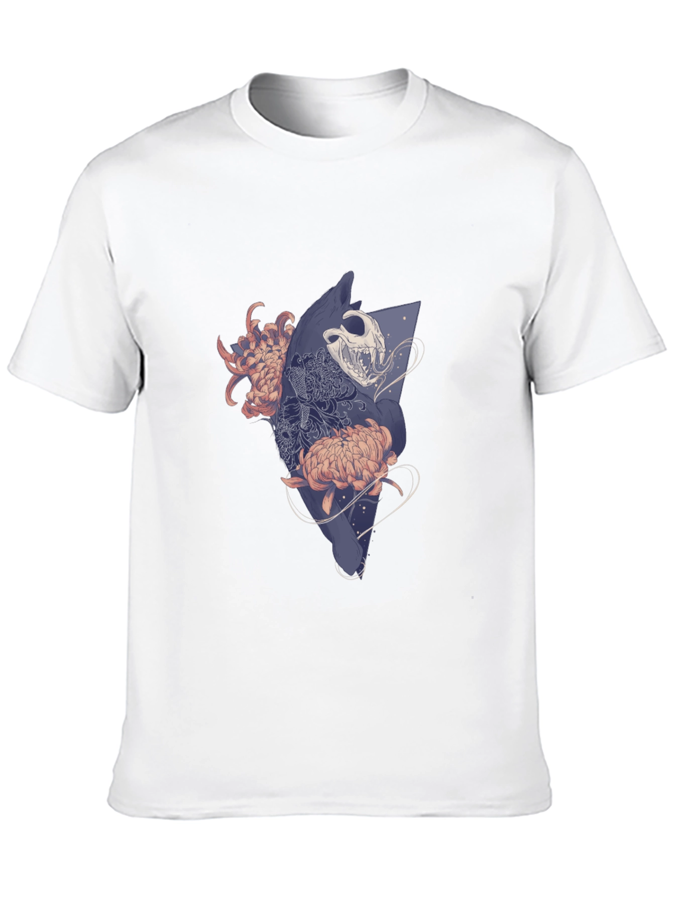 Skull & Floral Graphic T-Shirt