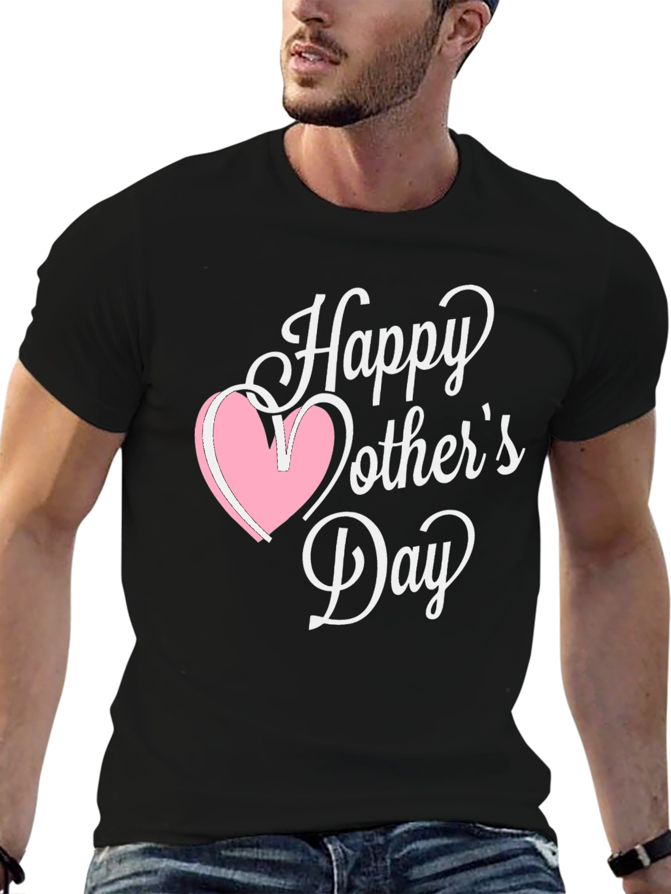 Happy Mothers Day Black T-Shirt