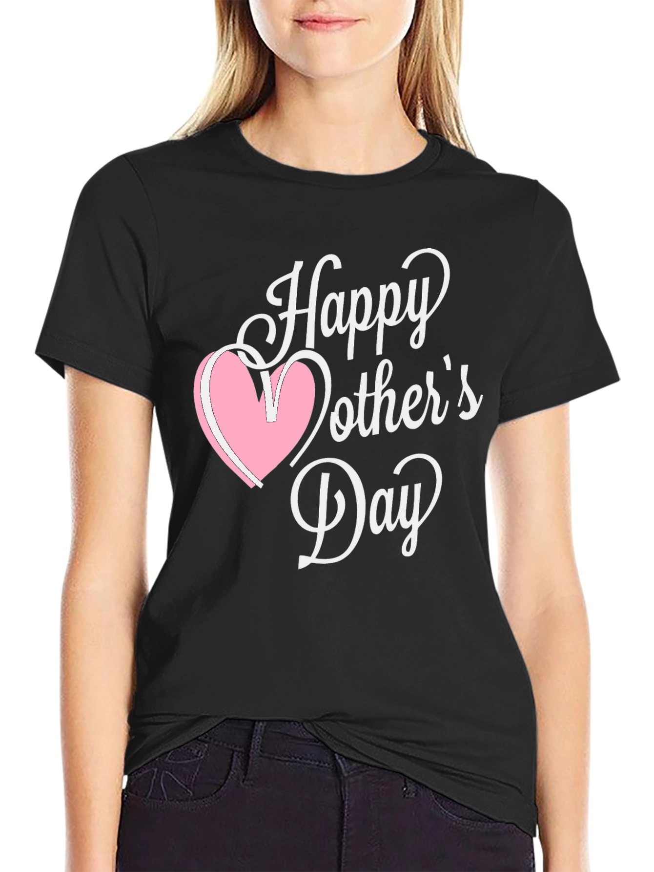 Happy Mothers Day Black T-Shirt
