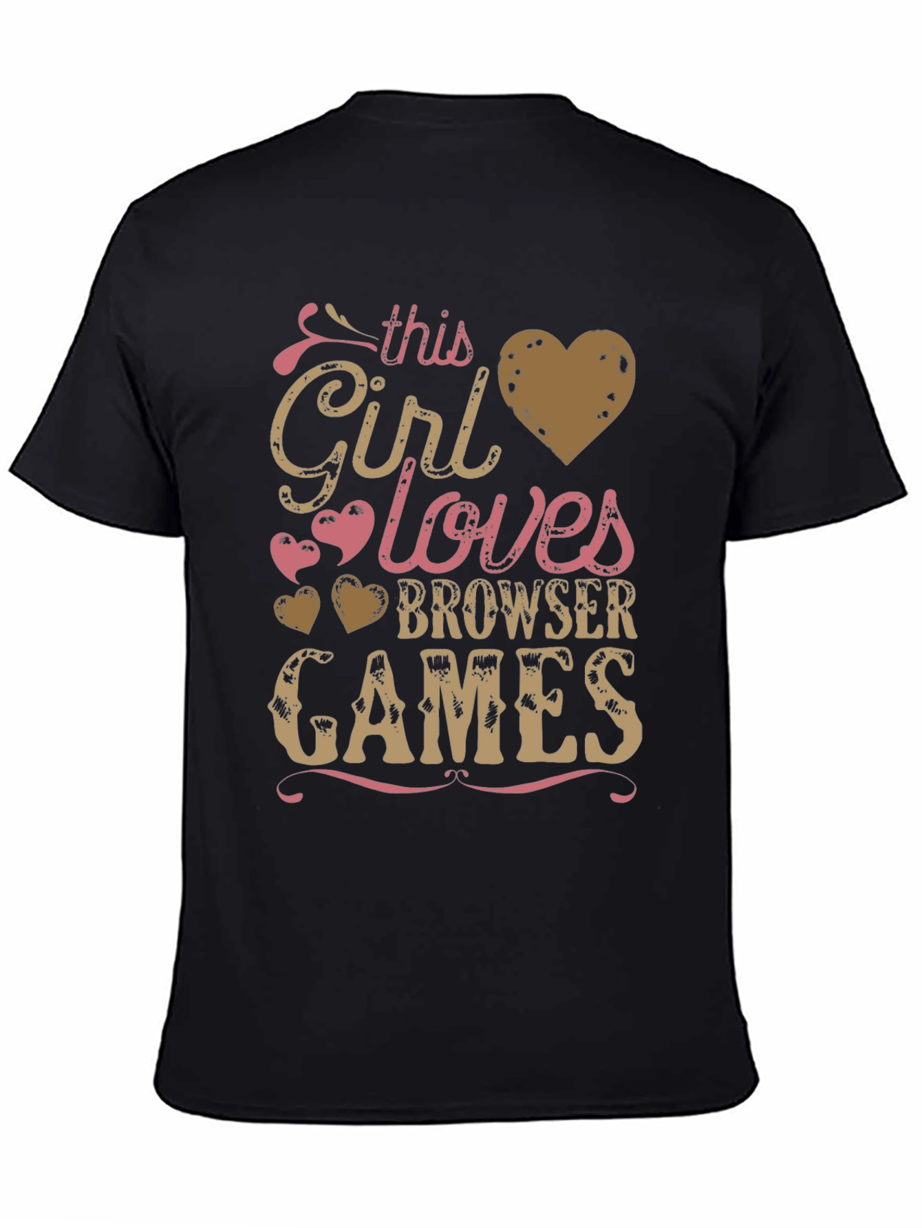 This Girl Loves Browser Games T-Shirt - Black