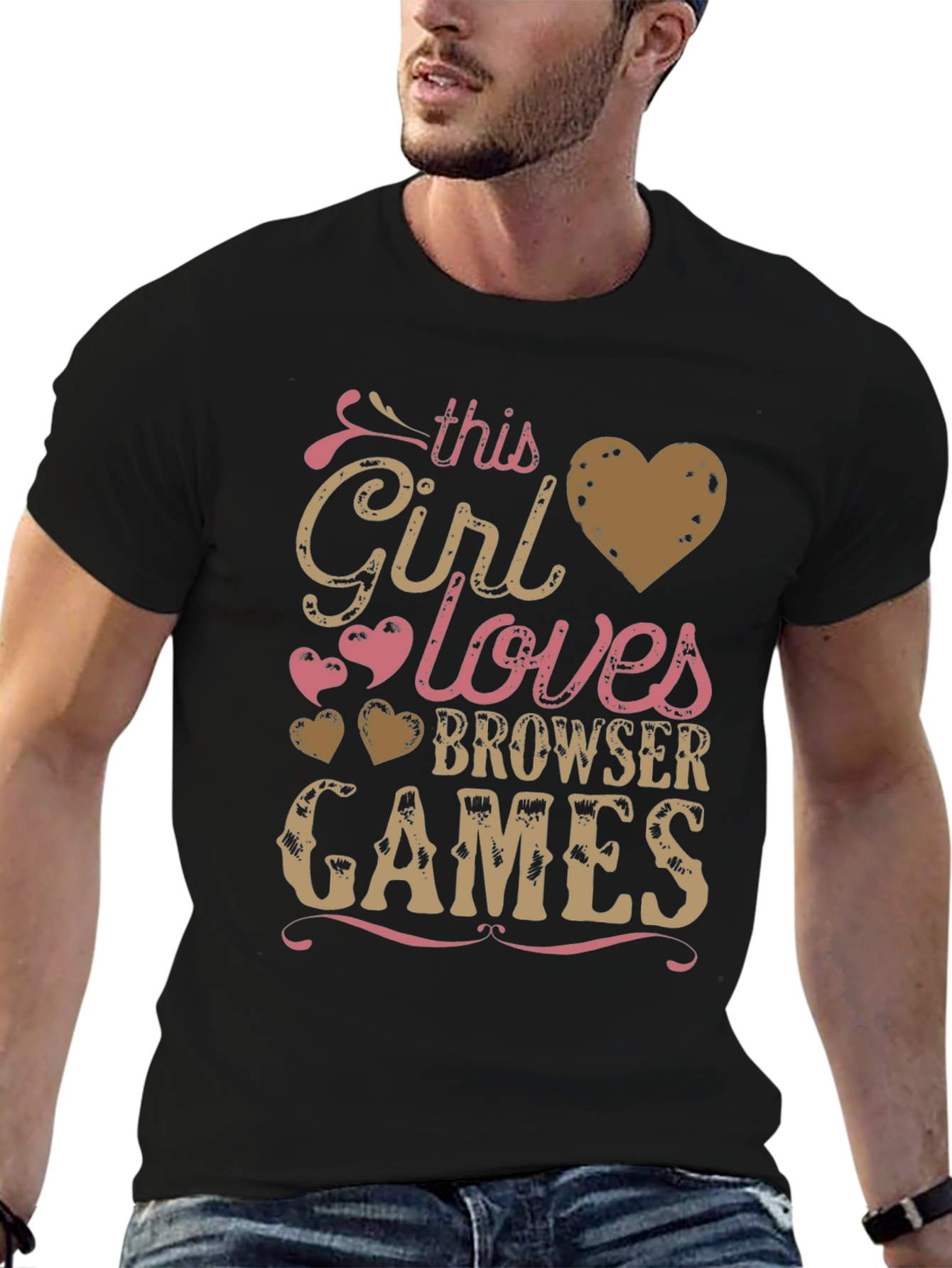 This Girl Loves Browser Games T-Shirt - Black