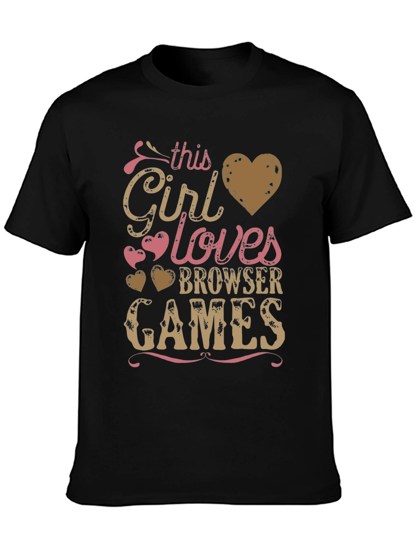 This Girl Loves Browser Games T-Shirt - Black
