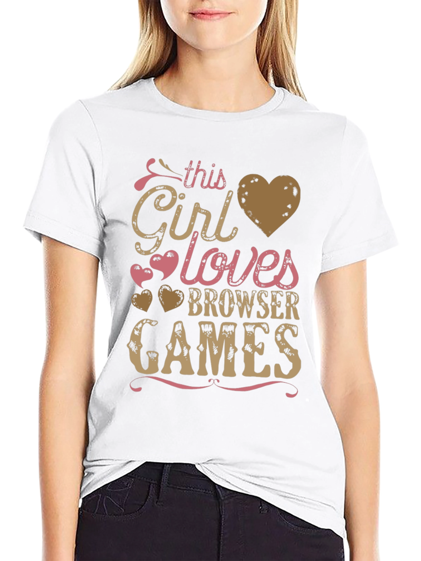 This Girl Loves Browser Games T-Shirt - Black
