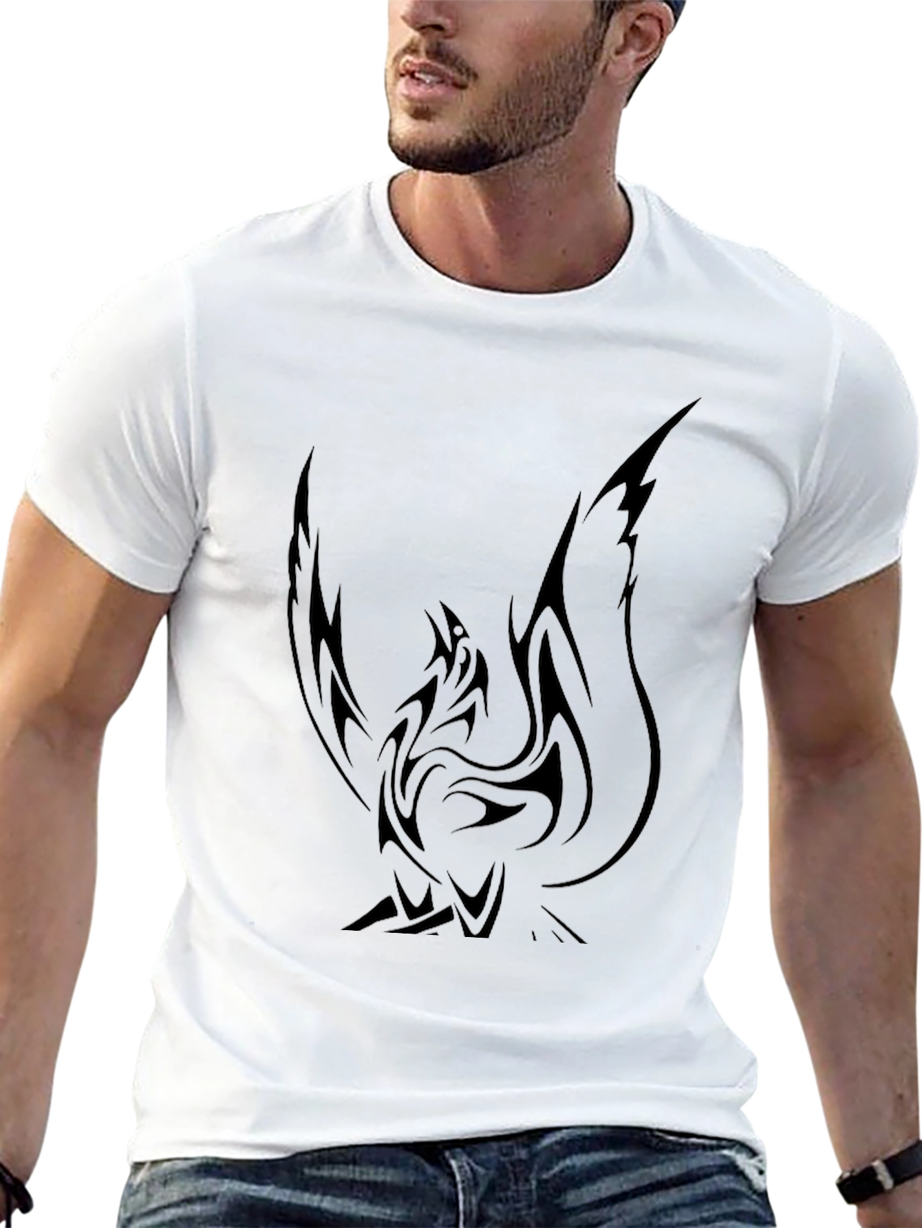 Phoenix Graphic Tee - Black T-Shirt for Men