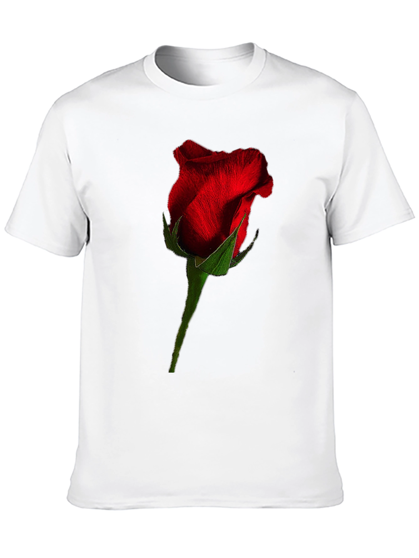 Rose Graphic Black T-Shirt - Floral Casual Tee