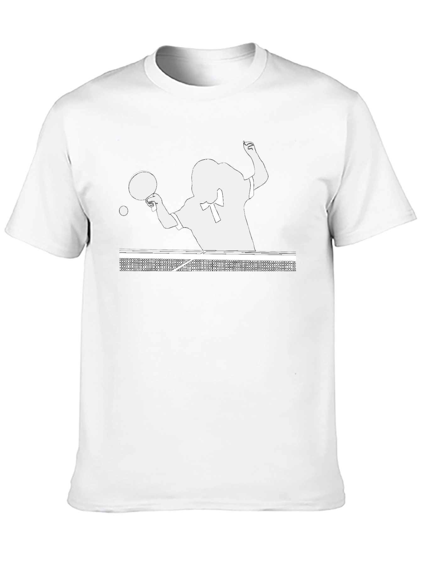 Table Tennis Player Graphic Tee - Black