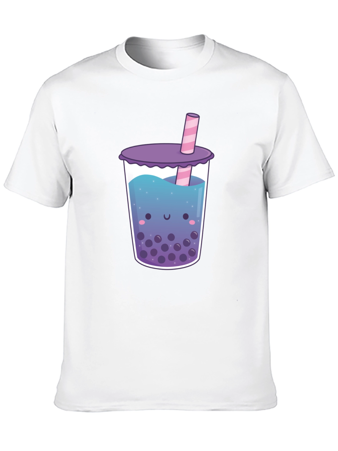 Kawaii Bubble Tea Graphic Tee - Unisex Black T-Shirt
